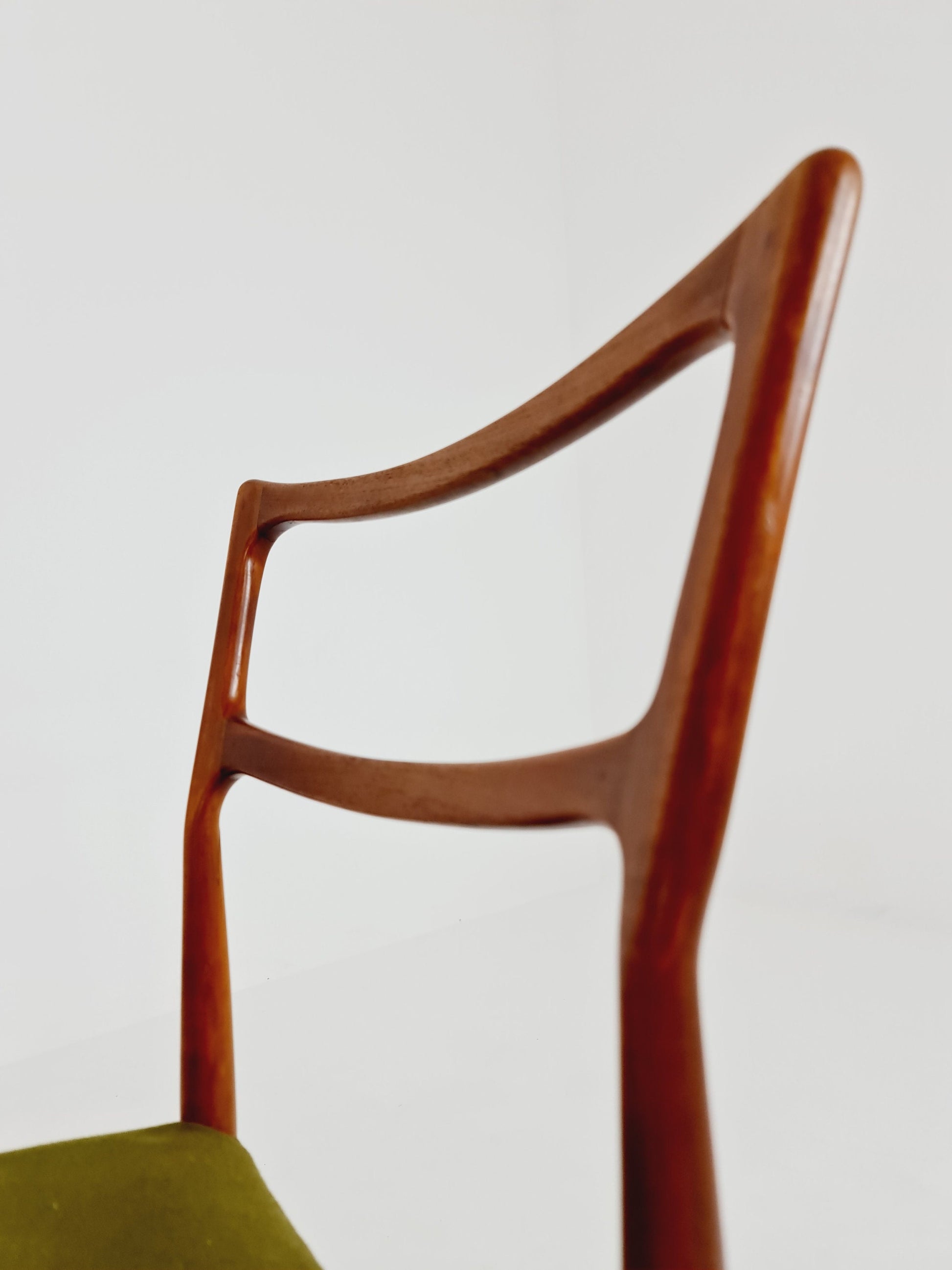 Vintage Danish solid teak dining chairs By Bernhard & Son , 1960s, Set of 4