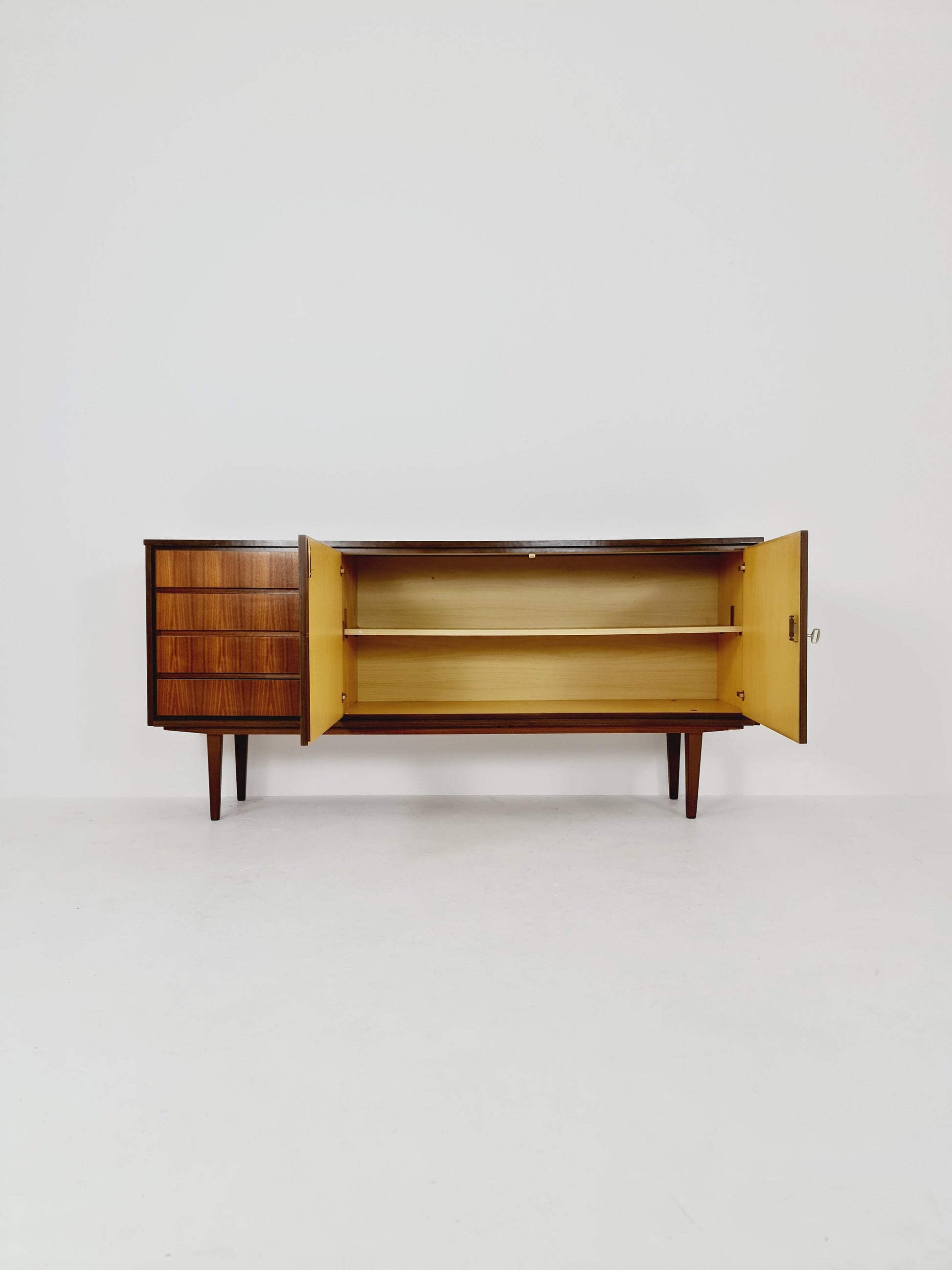 Mid Century Modern German walnut Sideboard , 1960s