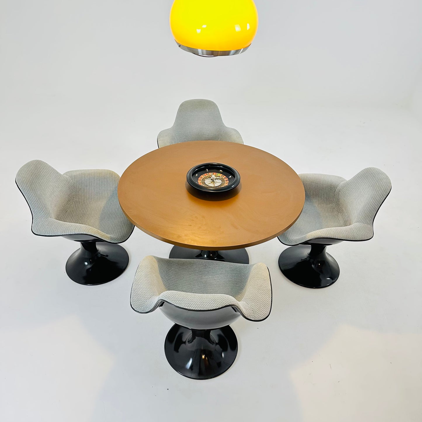 Space Age Brown Plastic Dining Room Set Markus Farner Walter Grunder for Herman Miller 1970s