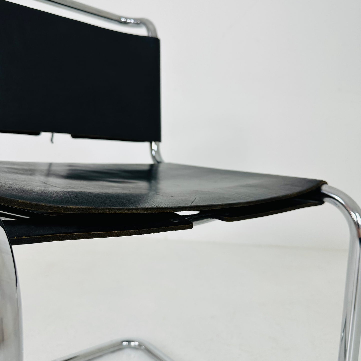 Mid century Bauhaus Spoleto black chair for Knoll by Ufficio Tecnico 1970s