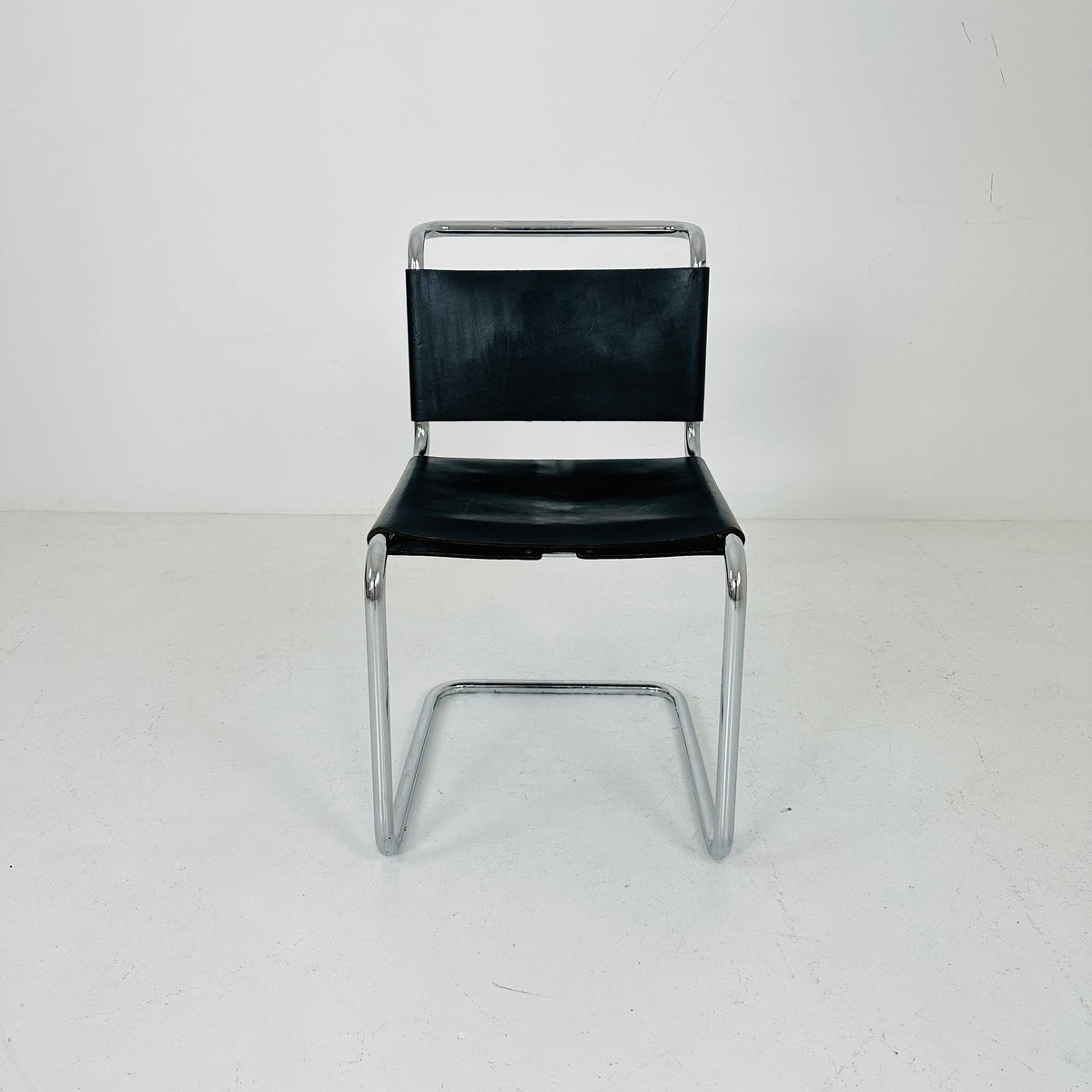 Mid century Bauhaus Spoleto black chair for Knoll by Ufficio Tecnico 1970s
