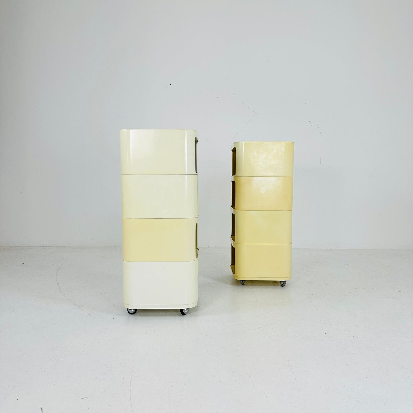 Set of 2 Componibili Square 4 parts serving trolley by Anna Castelli for Kartell - Italy 1960s