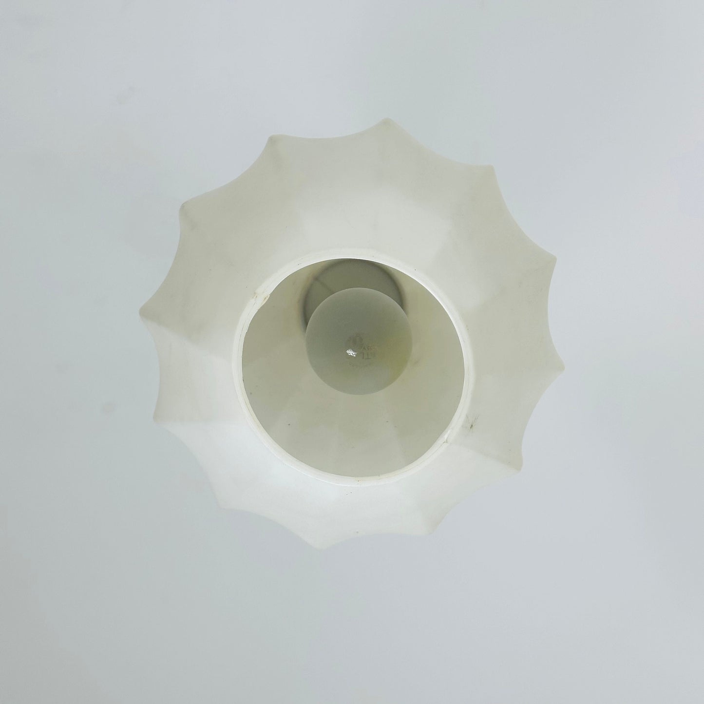 Mid-Century Modern Hanging Lamp Octagon Shape plastic Shade 1960s