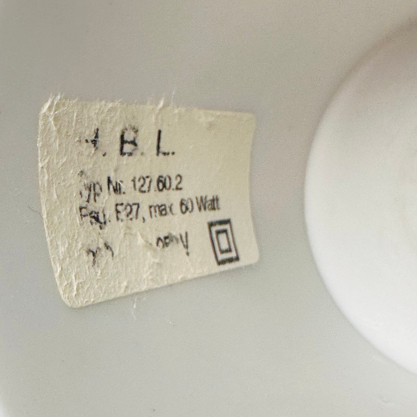 Mid-Century Modern Hanging Lamp Octagon Shape plastic Shade 1960s