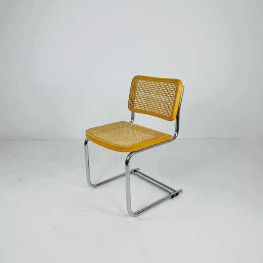 Mid century B32 Cesca Chair designed by Marcel Breuer, 1970s Italy