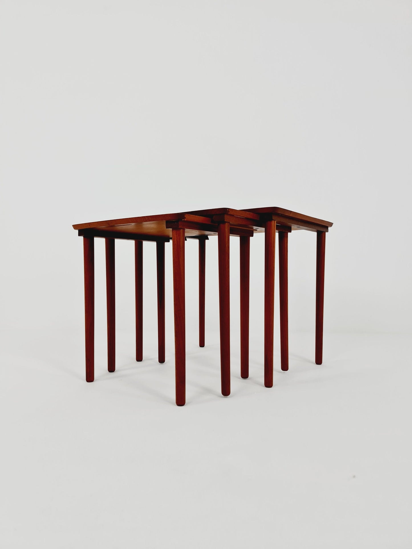 Midcentury danish Teak nesting tables/ side tables by Poul Jensen for selig, 1960s