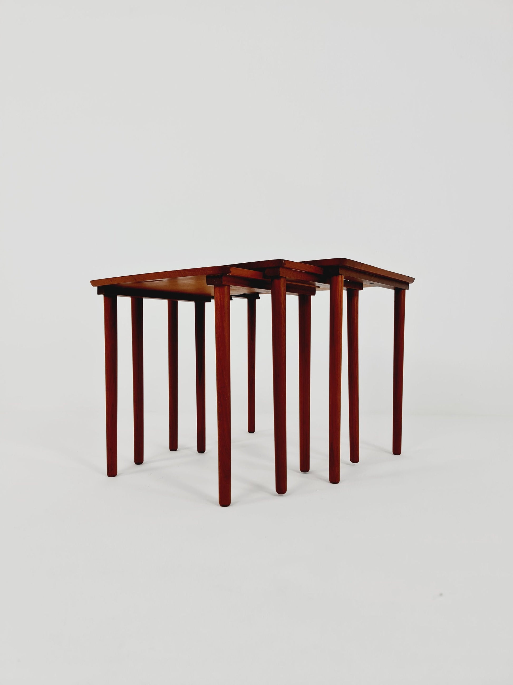 Midcentury danish Teak nesting tables/ side tables by Poul Jensen for selig, 1960s