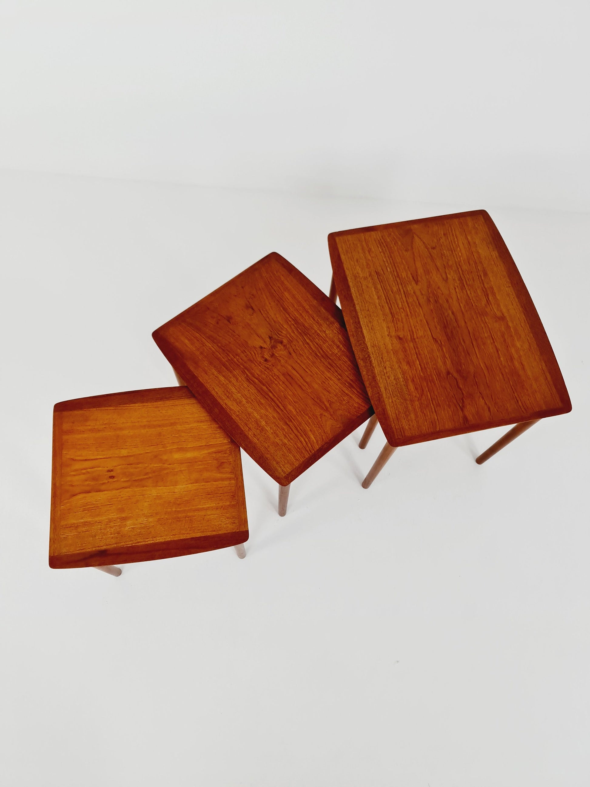 Midcentury danish Teak nesting tables/ side tables by Poul Jensen for selig, 1960s