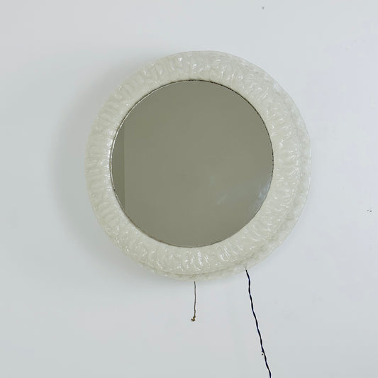 Schock Lucite mid century illuminated large wall mirror, Germany 1970s 