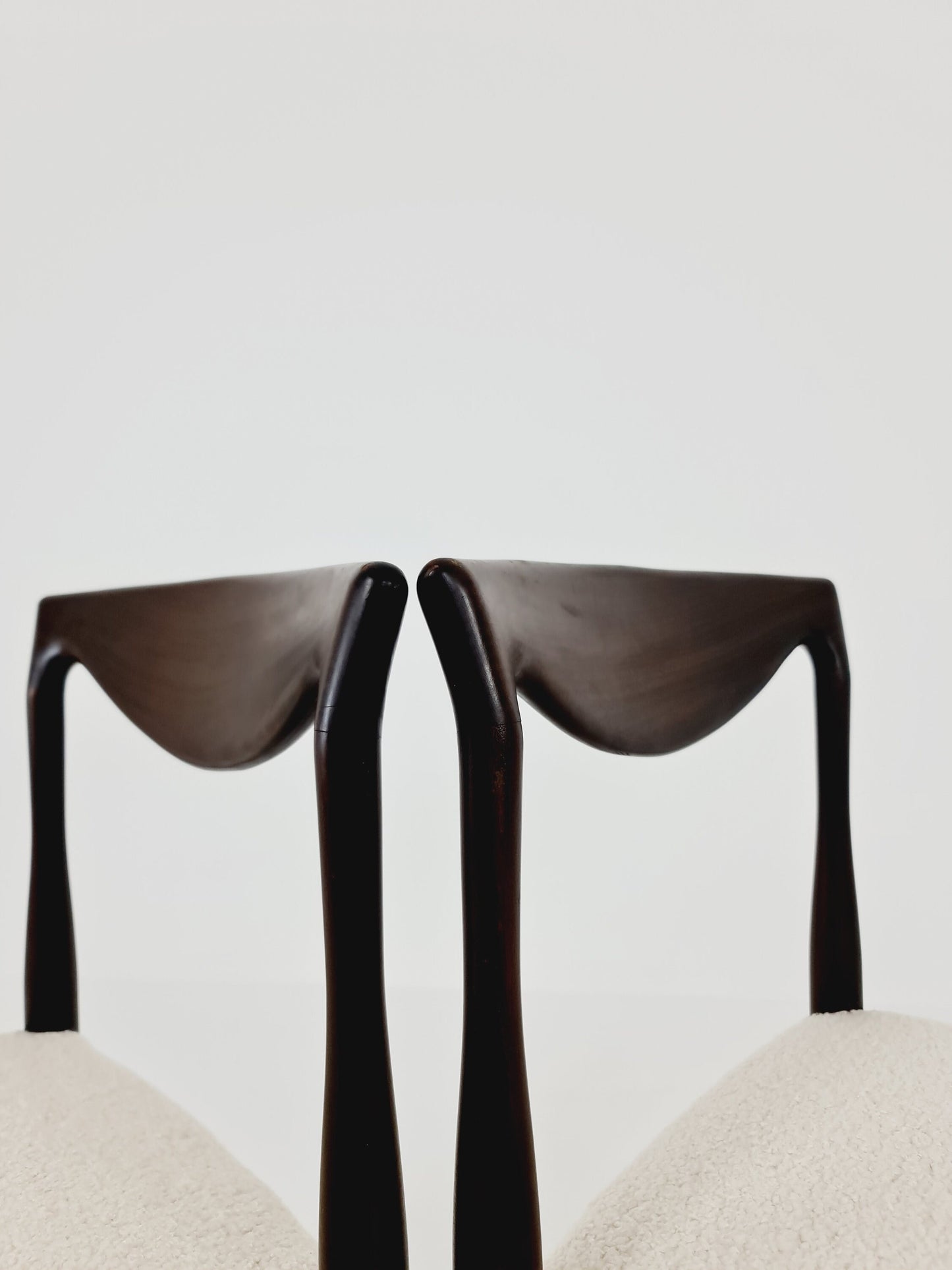 1 of 3 Vintage Norwegian teak, leather chair With Teddy Fabric by Rastad & Relling, 1960s