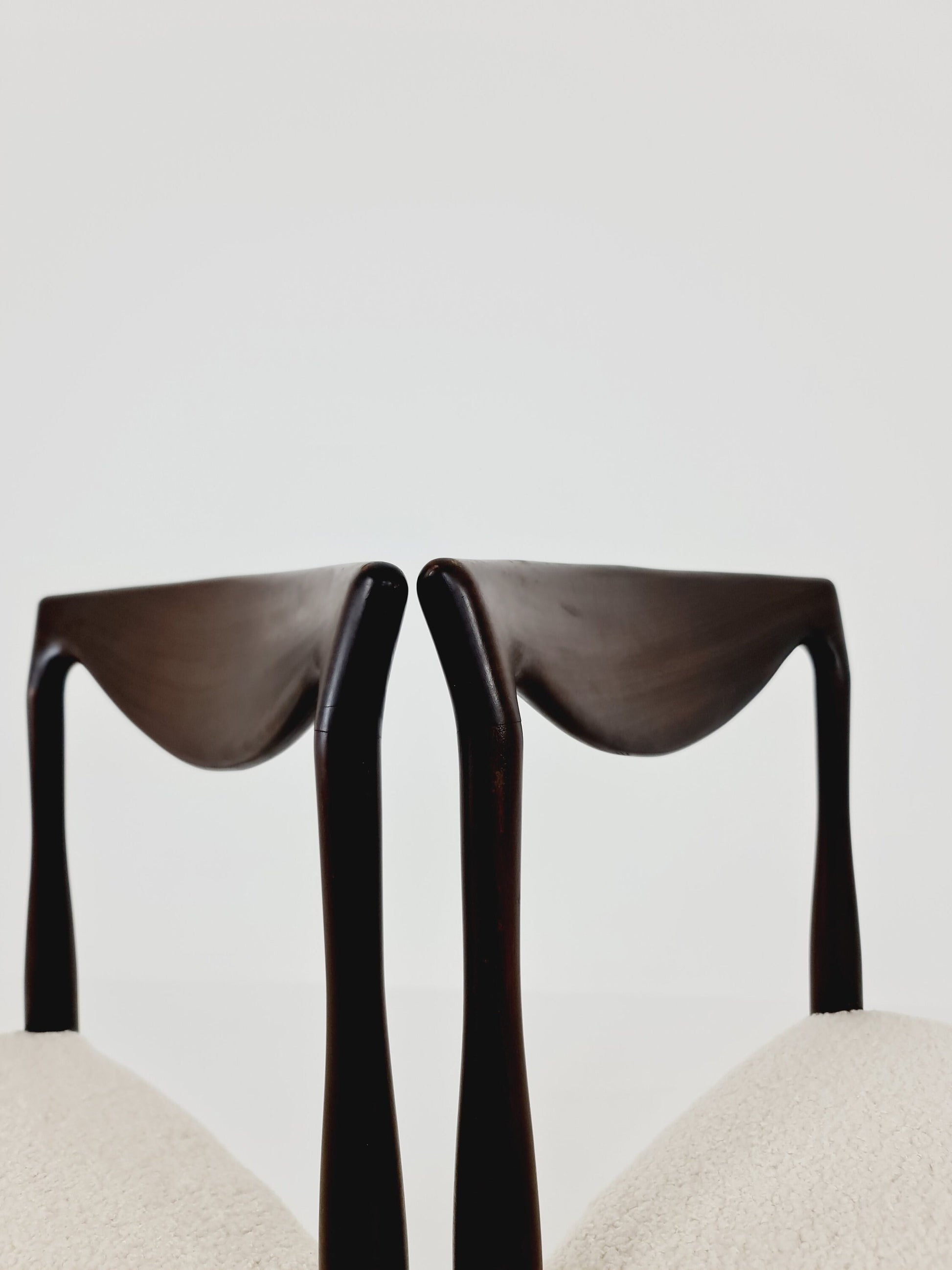 1 of 3 Vintage Norwegian teak, leather chair With Teddy Fabric by Rastad & Relling, 1960s