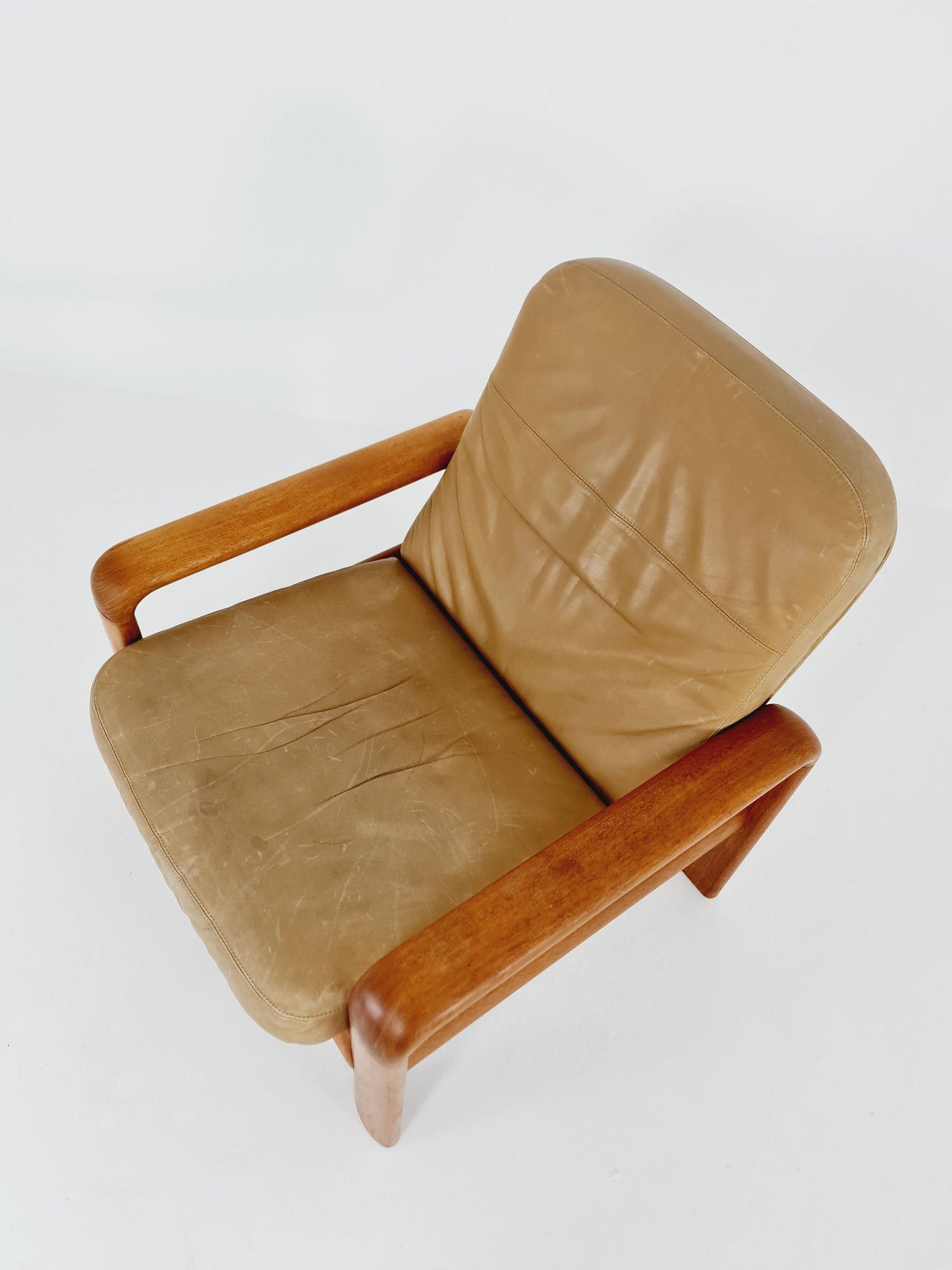 Mid Century Solid teak lounge chair/ Easy chair by Dylrund , 1960s