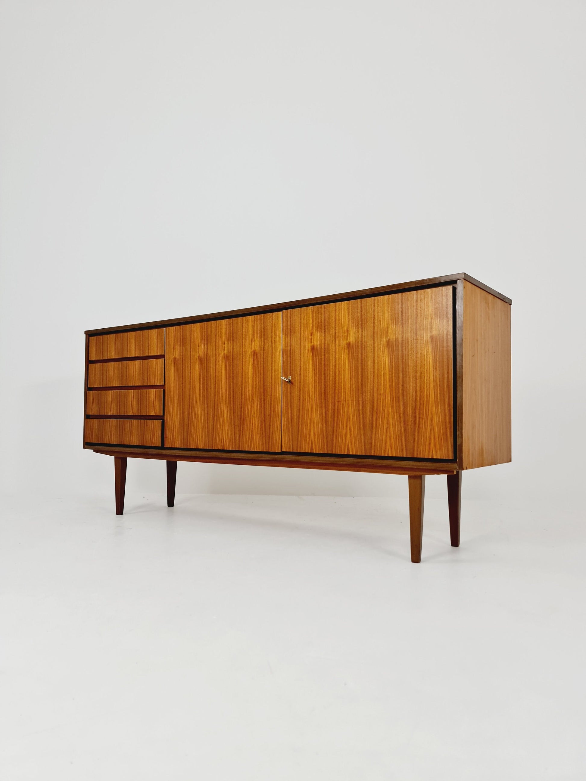 Mid Century Modern German walnut Sideboard , 1960s