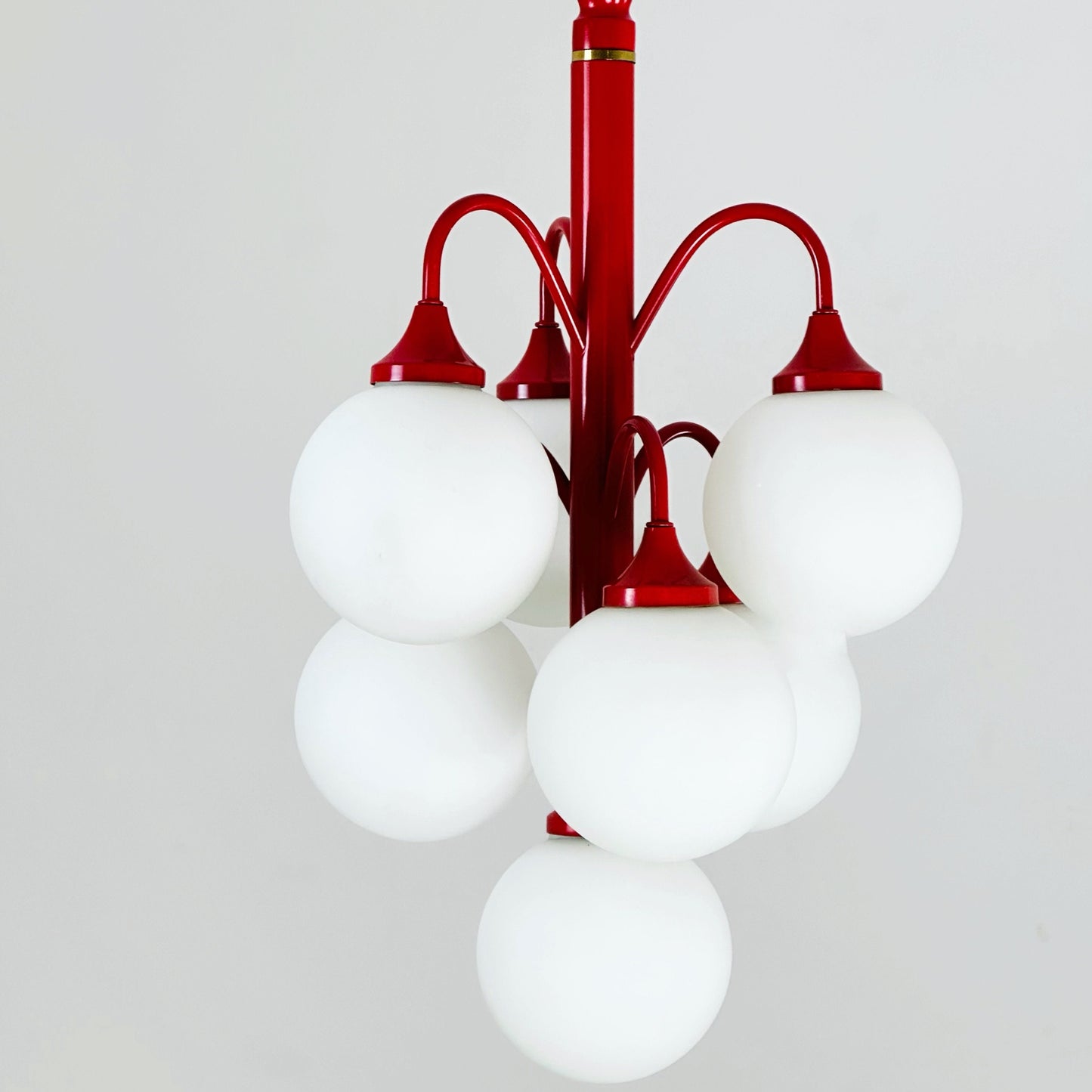 Mid century Opal chandelier from Kaiser Leuchten Germany 1970s