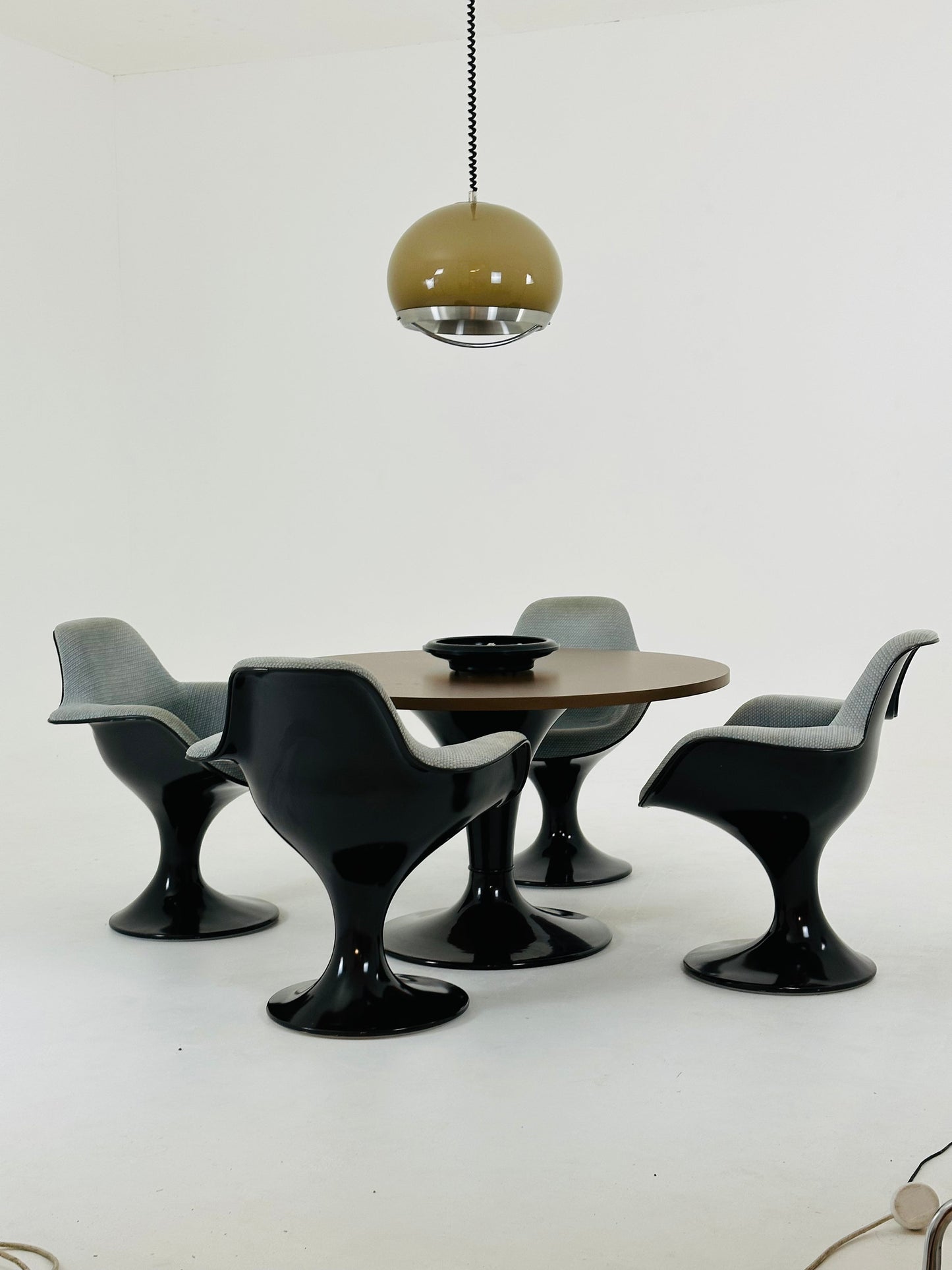 Space Age Brown Plastic Dining Room Set Markus Farner Walter Grunder for Herman Miller 1970s