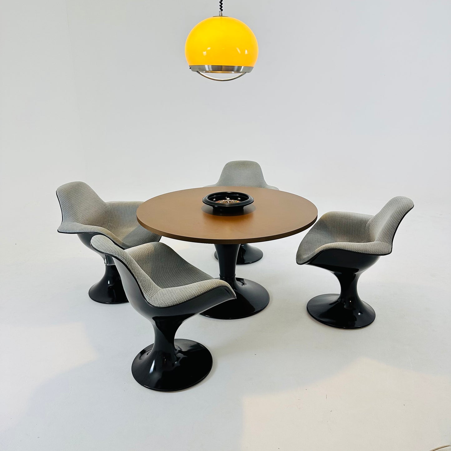 Space Age Brown Plastic Dining Room Set Markus Farner Walter Grunder for Herman Miller 1970s