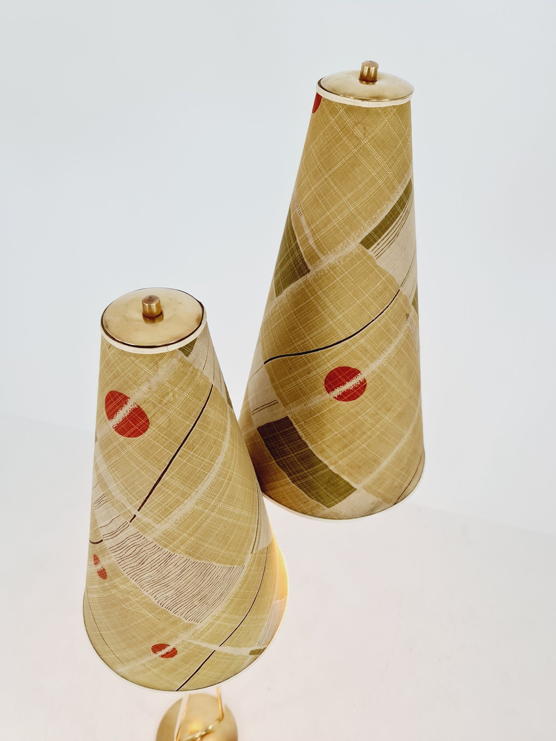 EXTREME RARE brass 1950s vintage floor lamp / bag lamp mcm