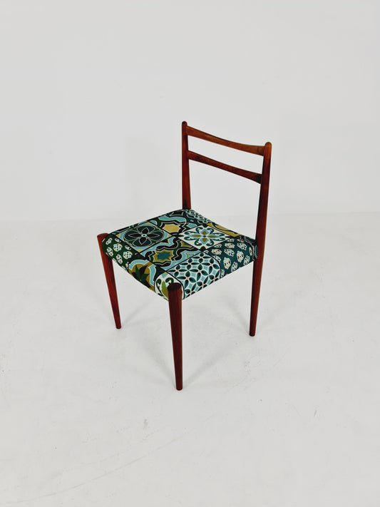 Mid Century German Rio Rosewood and leather chair by Lübke, 1960s