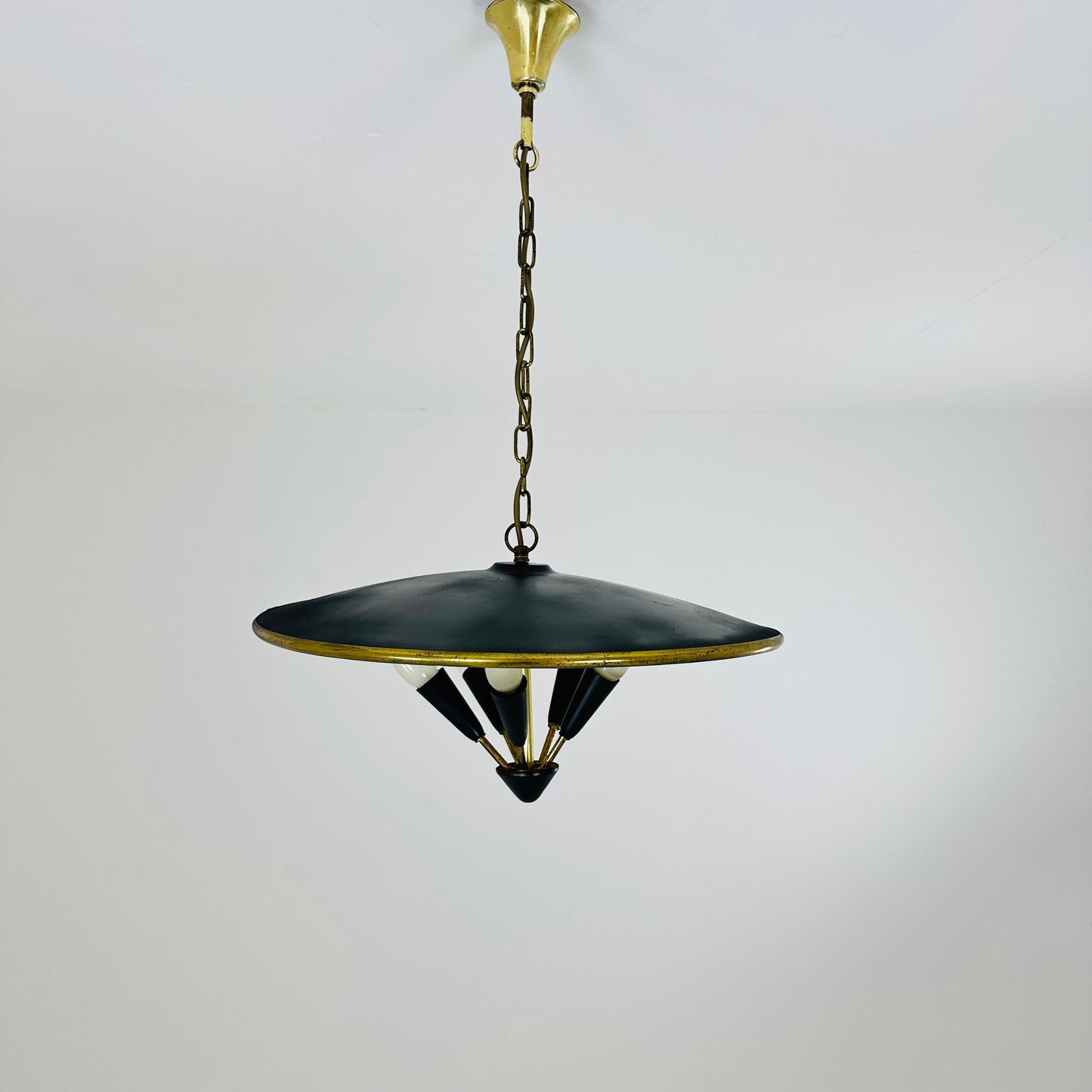 Mid century mushroom pendant lamp Germany 1960s
