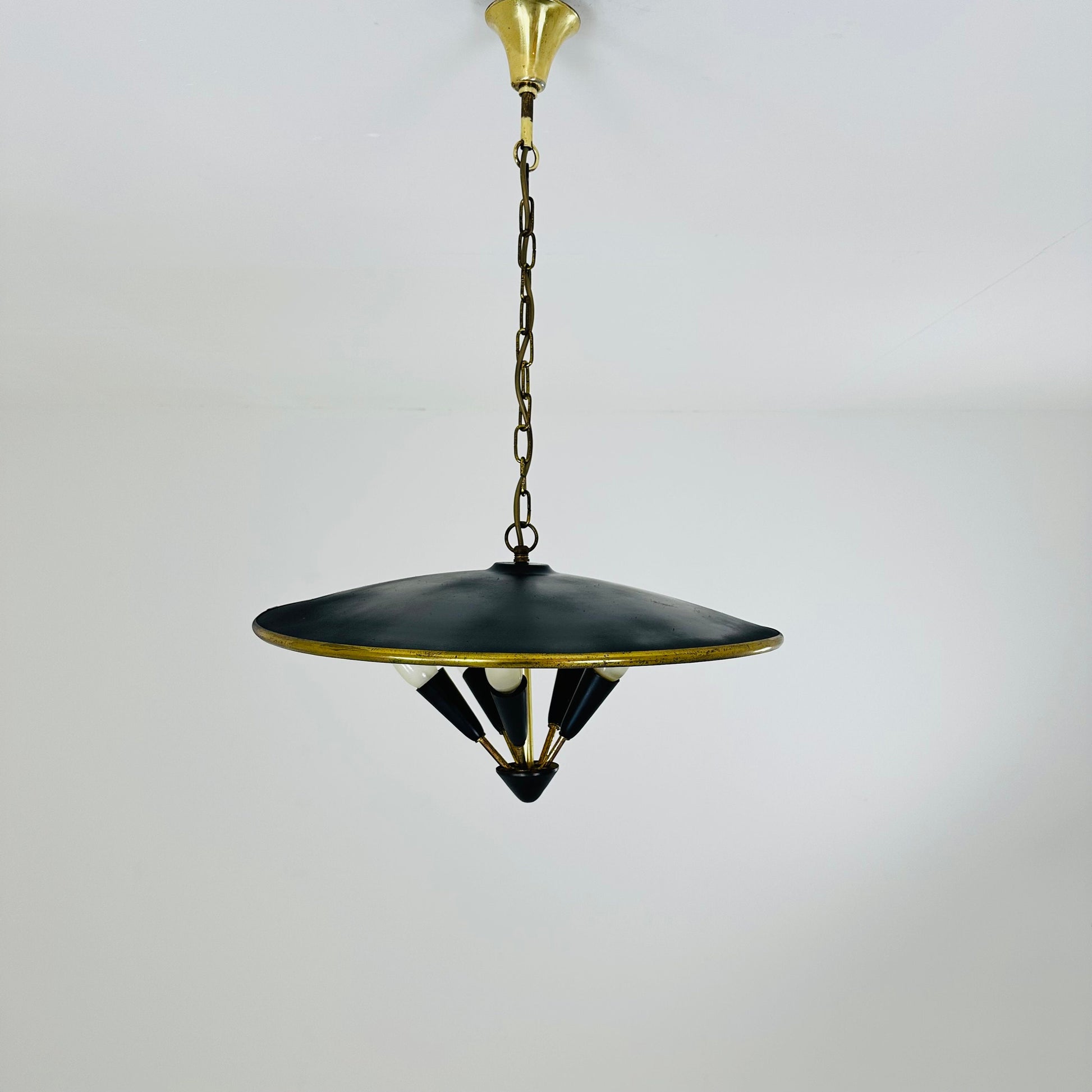 Mid century mushroom pendant lamp Germany 1960s