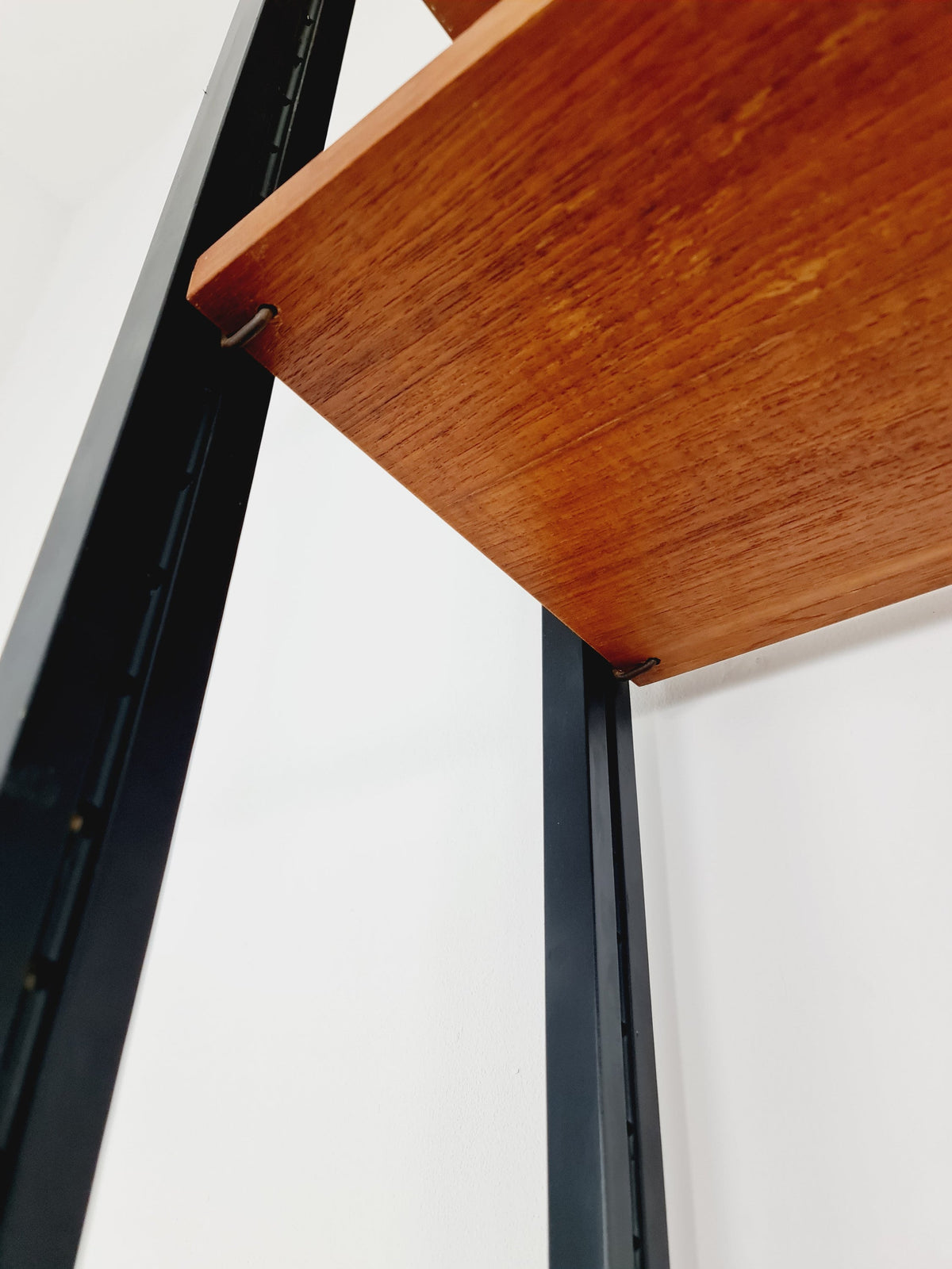 Free standing teak vintage library book shelf-system wall ectonia by Jussi Peippo for Asko, 1960s
