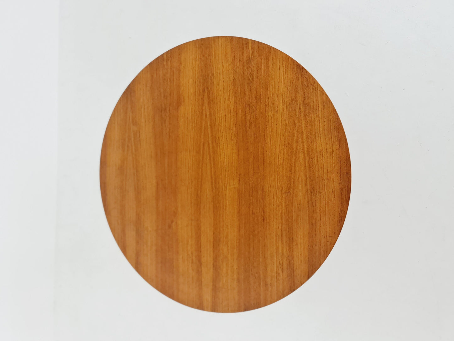 Midcentury round Swedish teak coffee table, 1960s