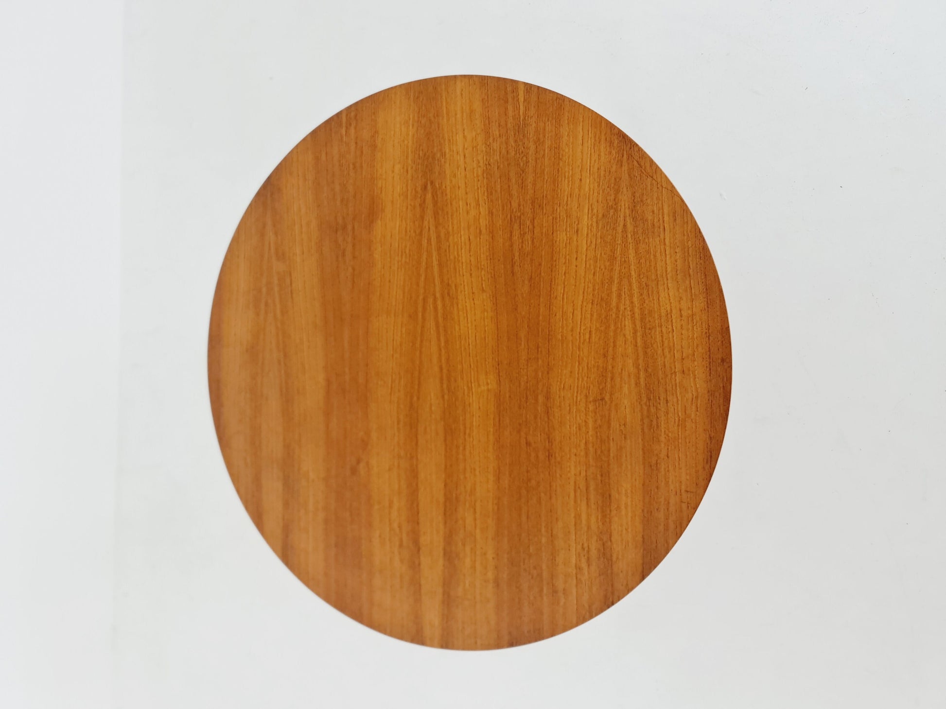 Midcentury round Swedish teak coffee table, 1960s