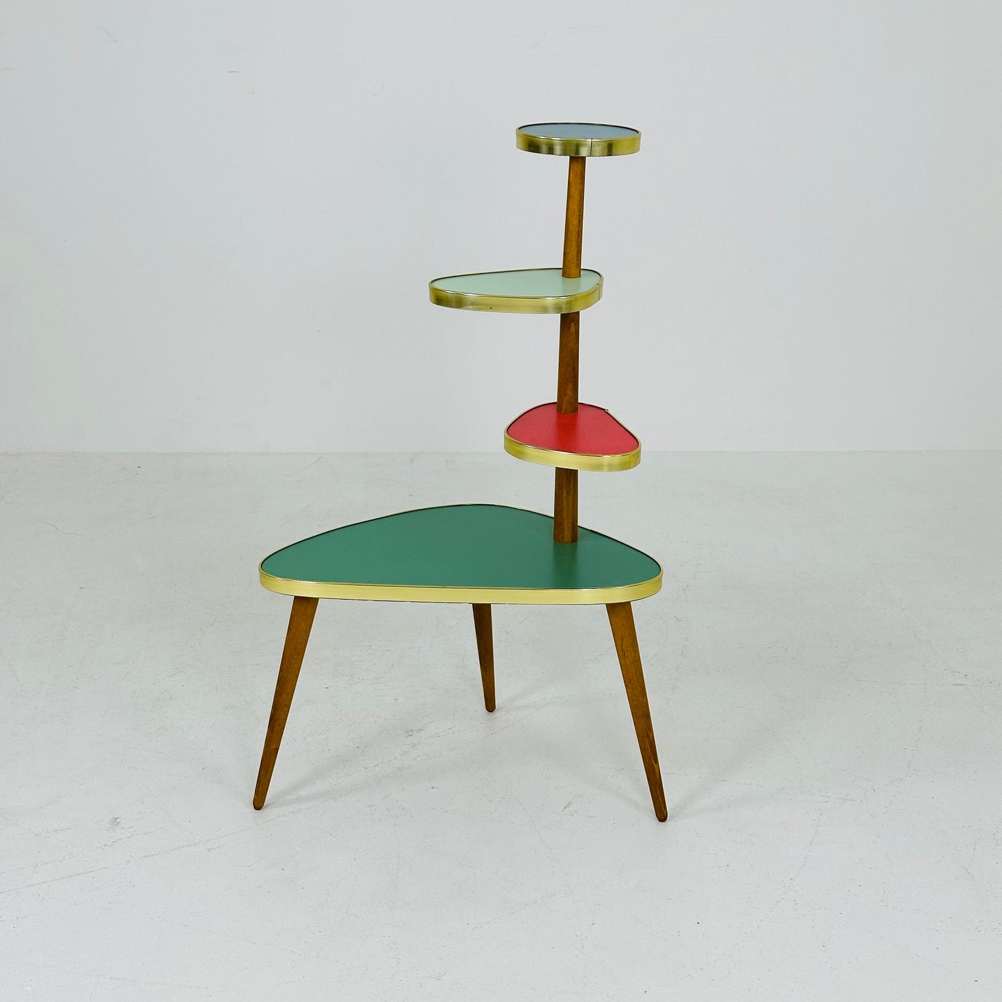 BIG German Plant Stand, Colorful Vintage Mid-Century Minimalist Indoor Plant Stand Side Table Retro flower table