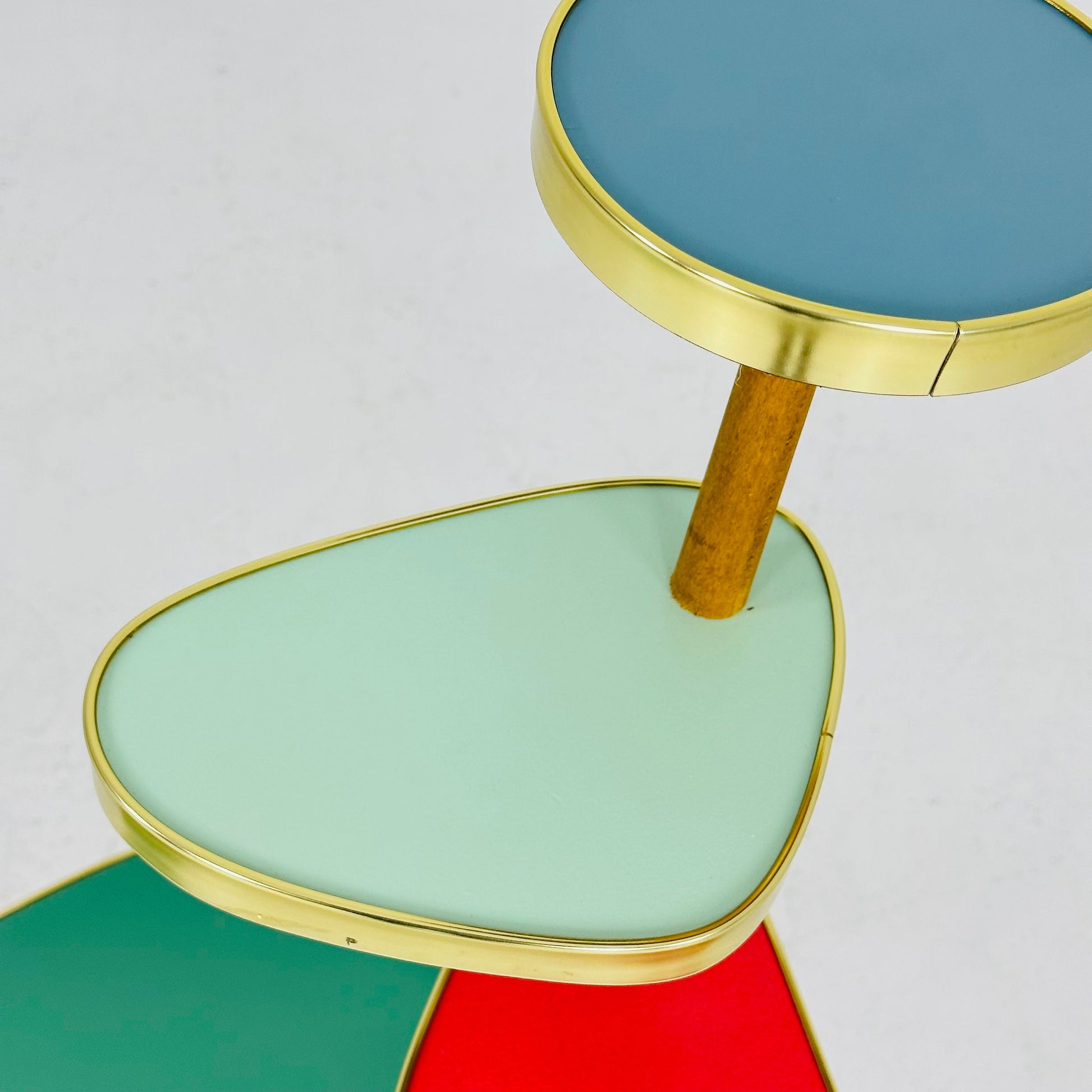 BIG German Plant Stand, Colorful Vintage Mid-Century Minimalist Indoor Plant Stand Side Table Retro flower table