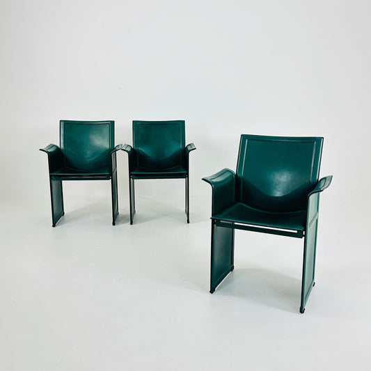 1 of 3 Italian Korium KM1 Chairs by Tito Agnoli for Matteo Grassi, 1970s