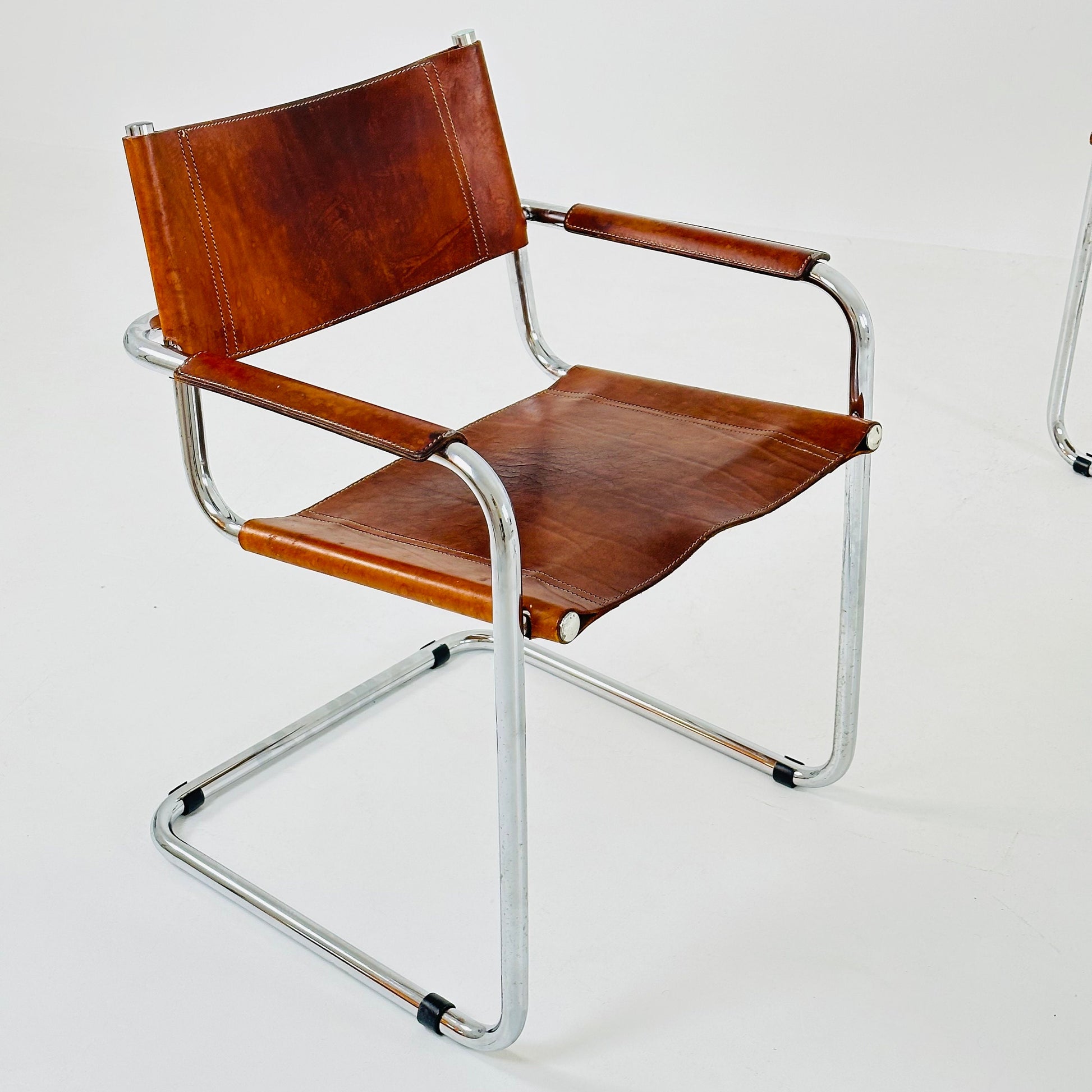 Mid century Model MG5 Centro Studio desk chair in cognac by Mart Stam & Marcel Breuer, 1970s