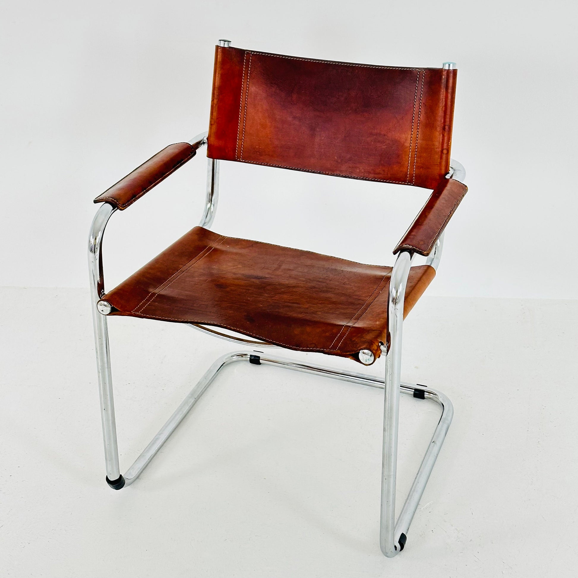 Mid century Model MG5 Centro Studio desk chair in cognac by Mart Stam & Marcel Breuer, 1970s
