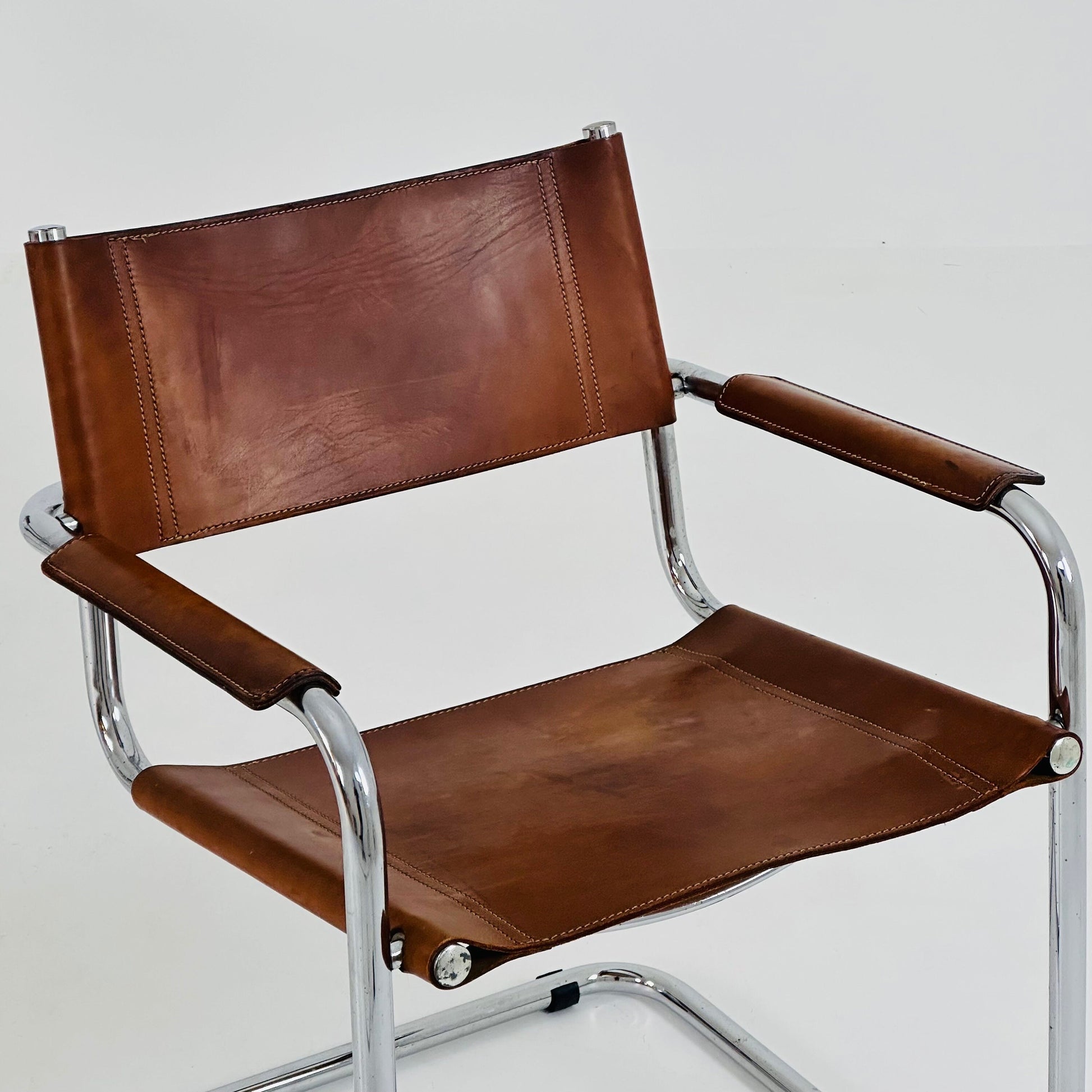 Mid century Model MG5 Centro Studio desk chair in cognac by Mart Stam & Marcel Breuer, 1970s