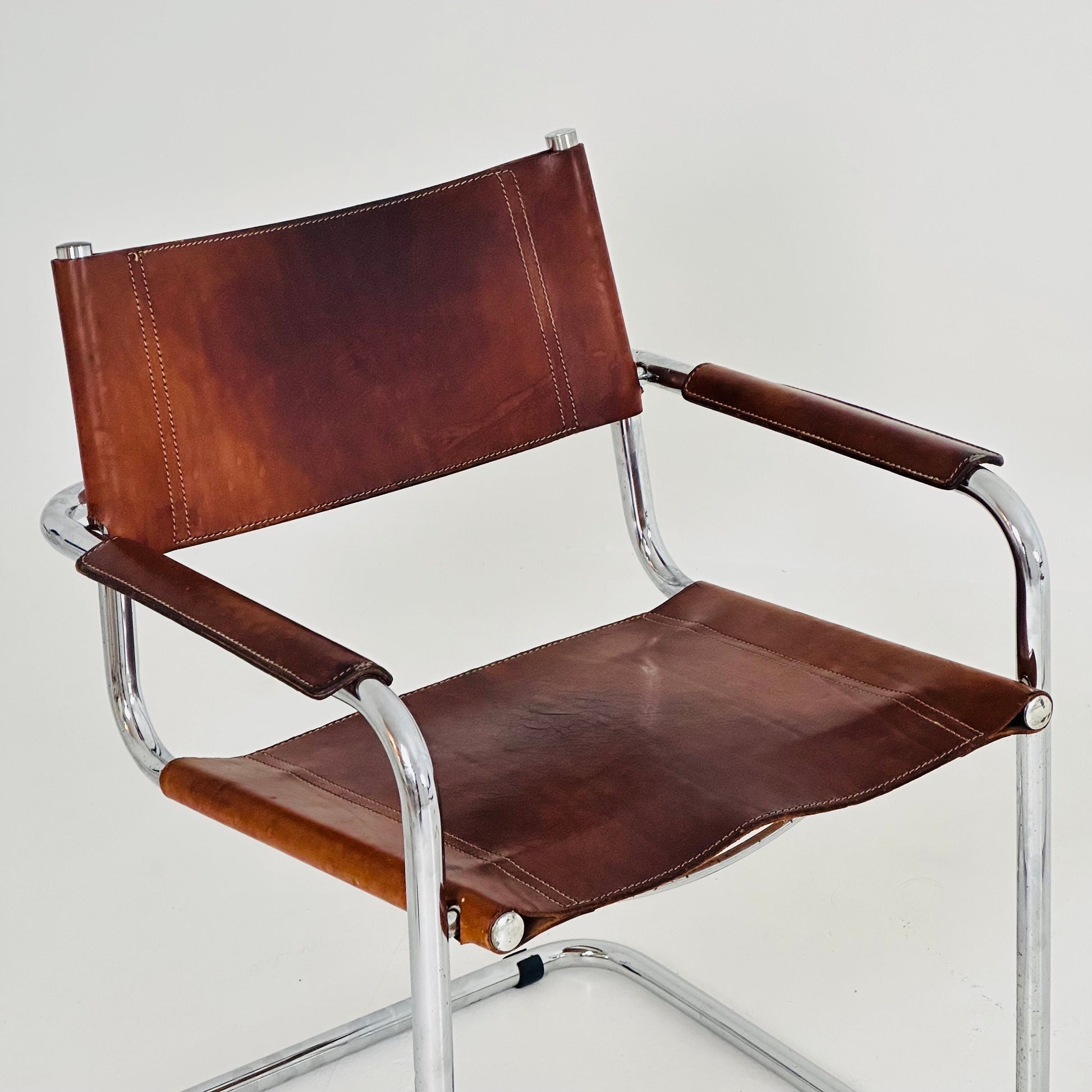 Mid century Model MG5 Centro Studio desk chair in cognac by Mart Stam & Marcel Breuer, 1970s