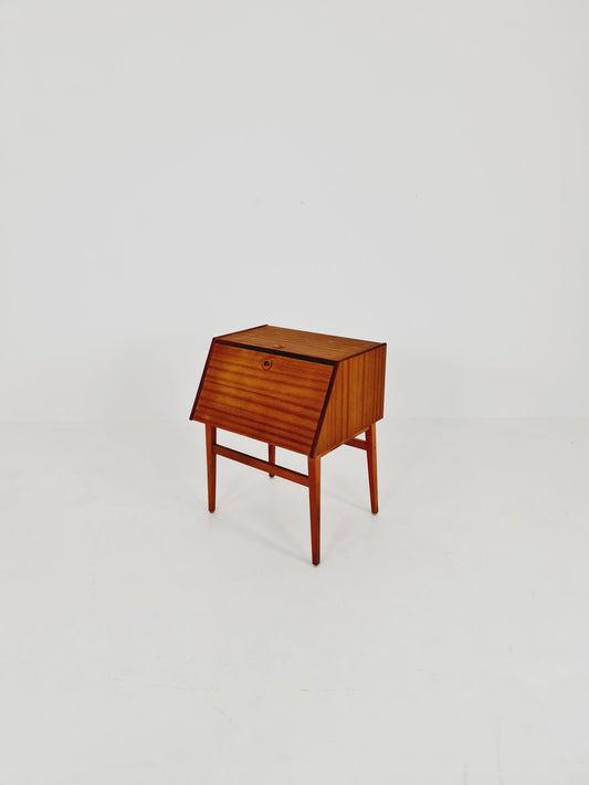 Mid century Swedish Mahagnoy Cutlery Cabinet without Cutlery Set by Stig Bolaget, Malmö, 1960s