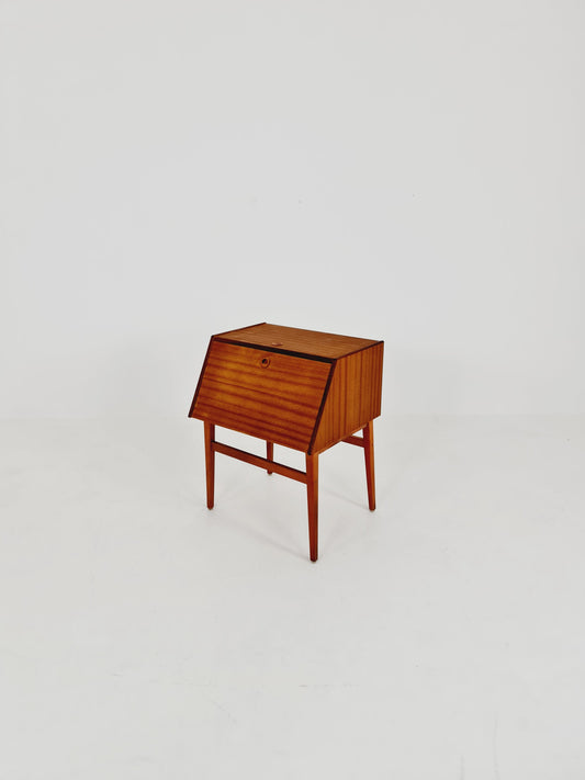 Mid century Swedish Mahagnoy Cutlery Cabinet without Cutlery Set by Stig Bolaget, Malmö, 1960s