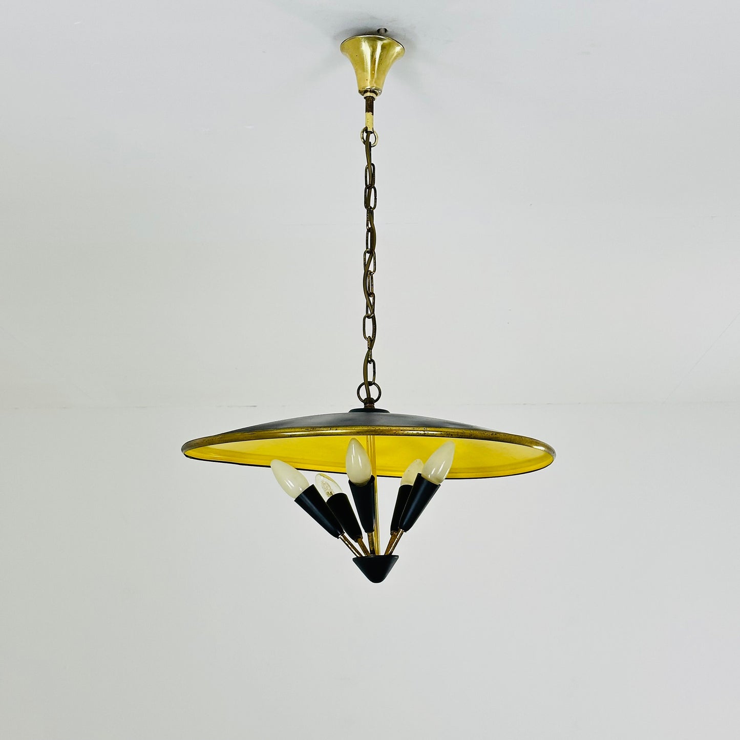 Mid century mushroom pendant lamp Germany 1960s