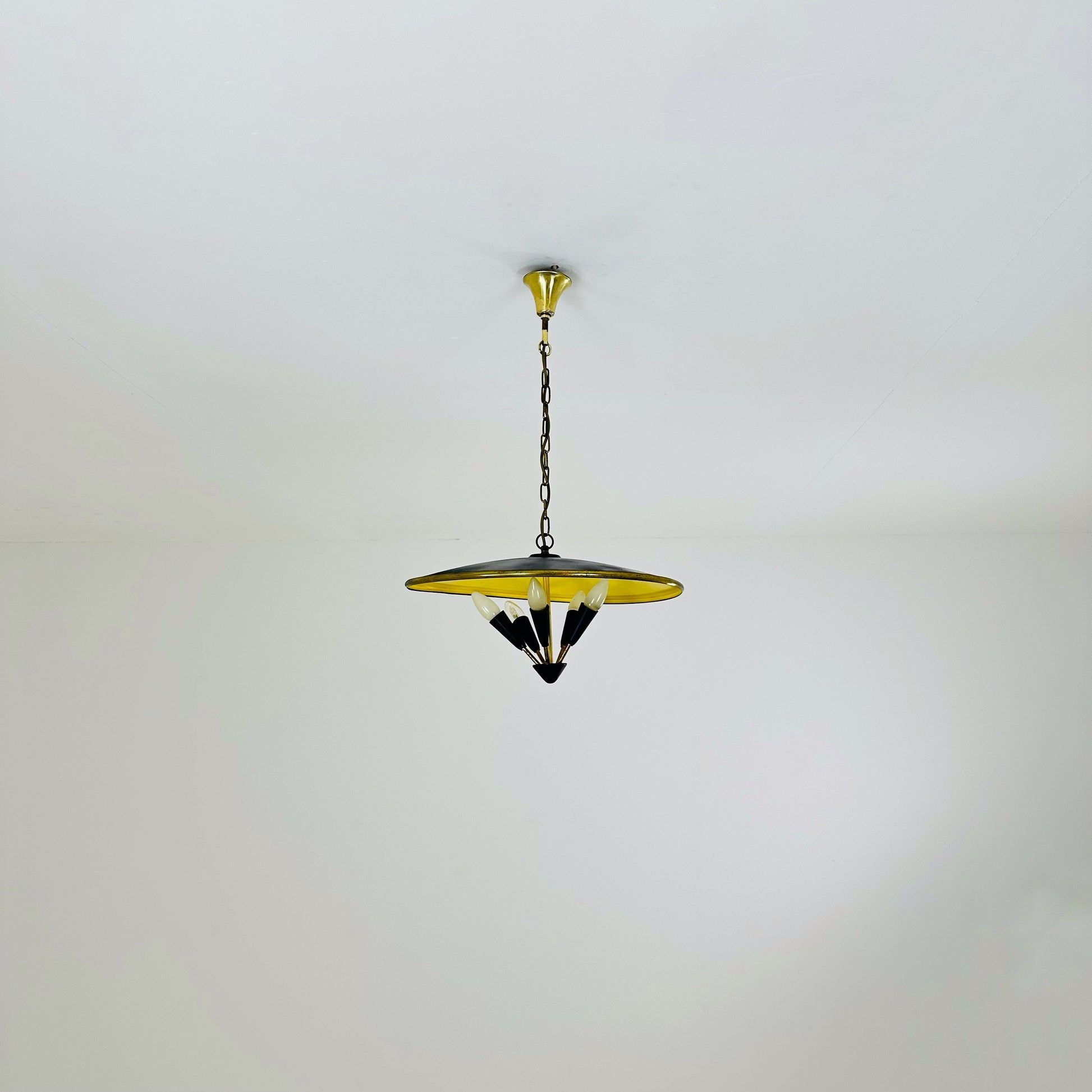 Mid century mushroom pendant lamp Germany 1960s