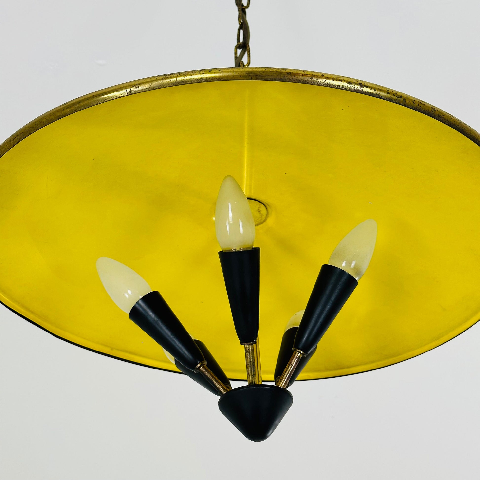 Mid century mushroom pendant lamp Germany 1960s