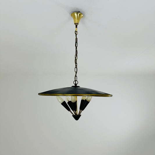 Mid century mushroom pendant lamp Germany 1960s