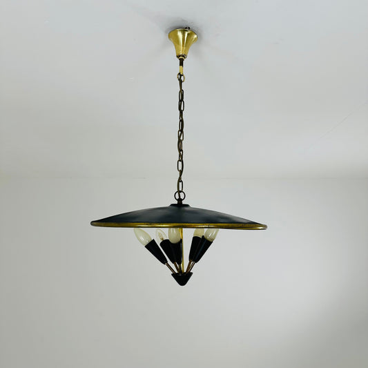 Mid century mushroom pendant lamp Germany 1960s