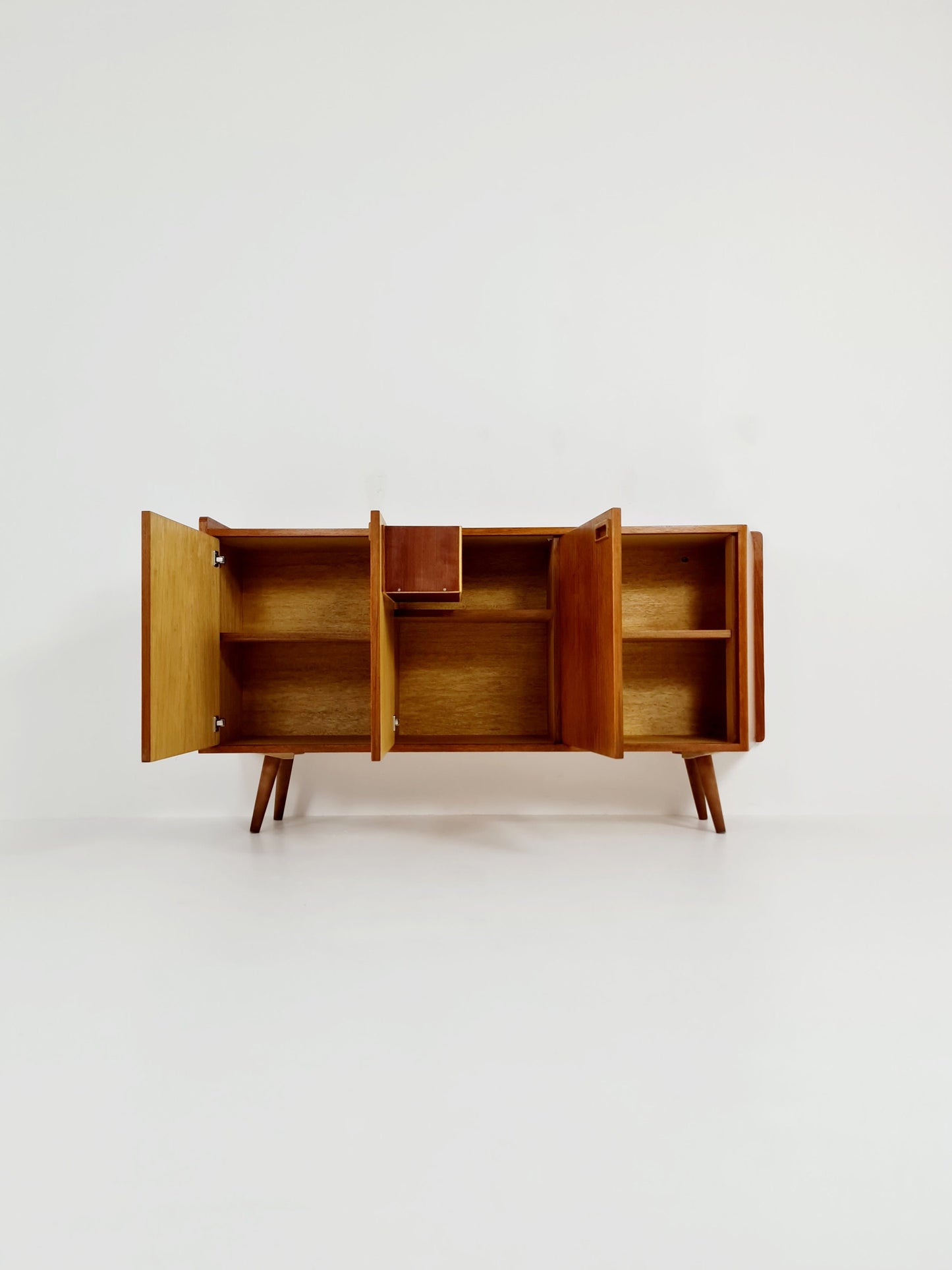 Rare Scandinavian Vintage Teak Sideboard left Corner-fit, 1960s