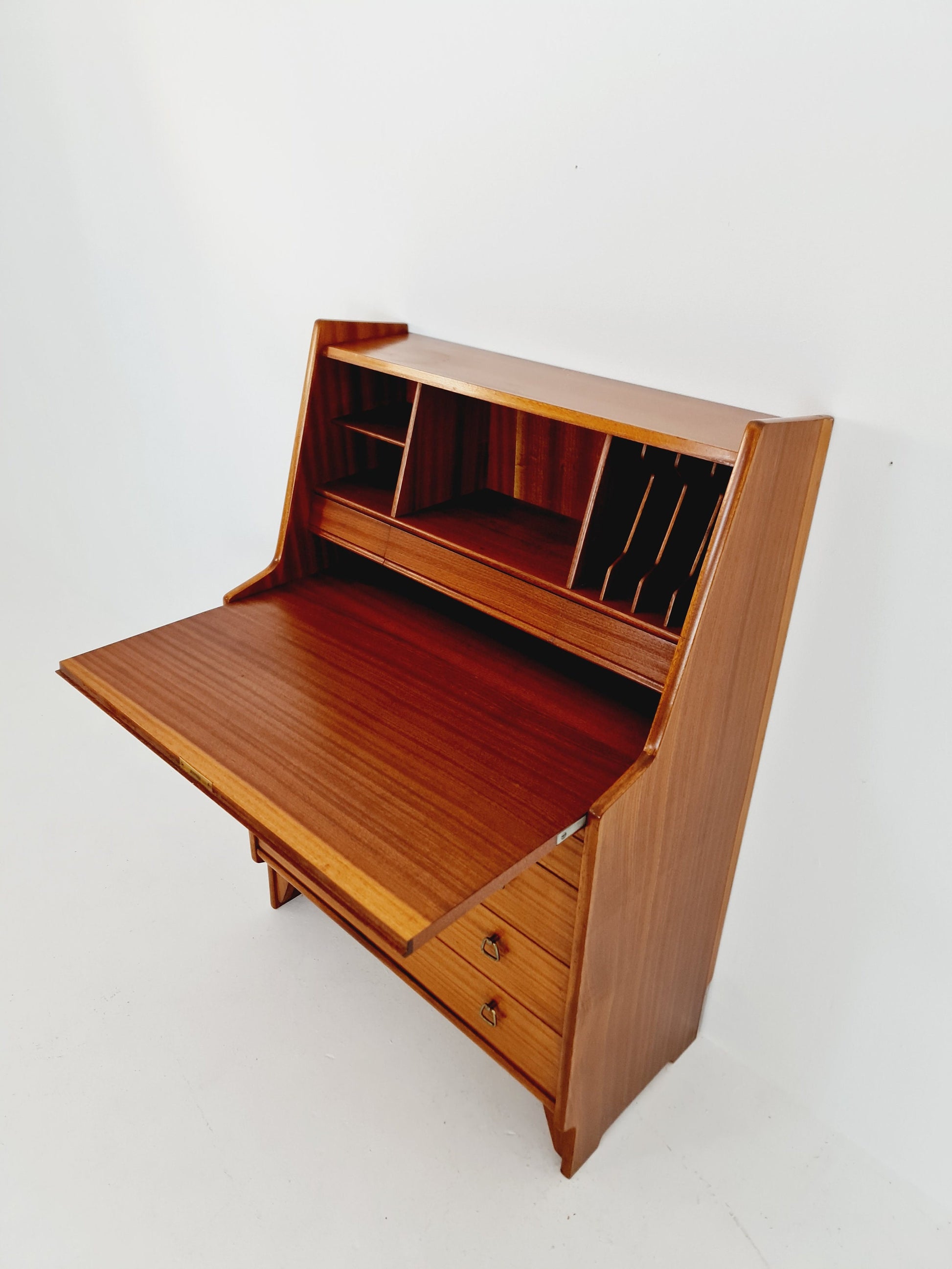 Mid century Scandinavian Secretary with drawers mahagony by Gjövik Möbler, Norway, 1960s