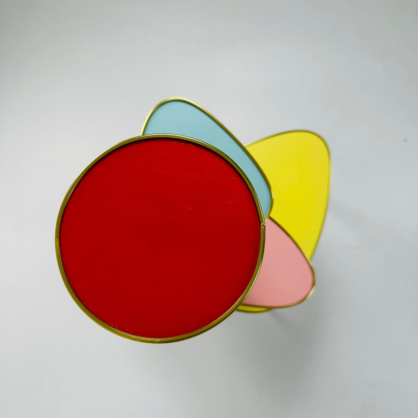 Retro 1950s German Plant Stand, Colorful Vintage Mid-Century Minimalist Indoor Plant Stand Side Table Retro flower table