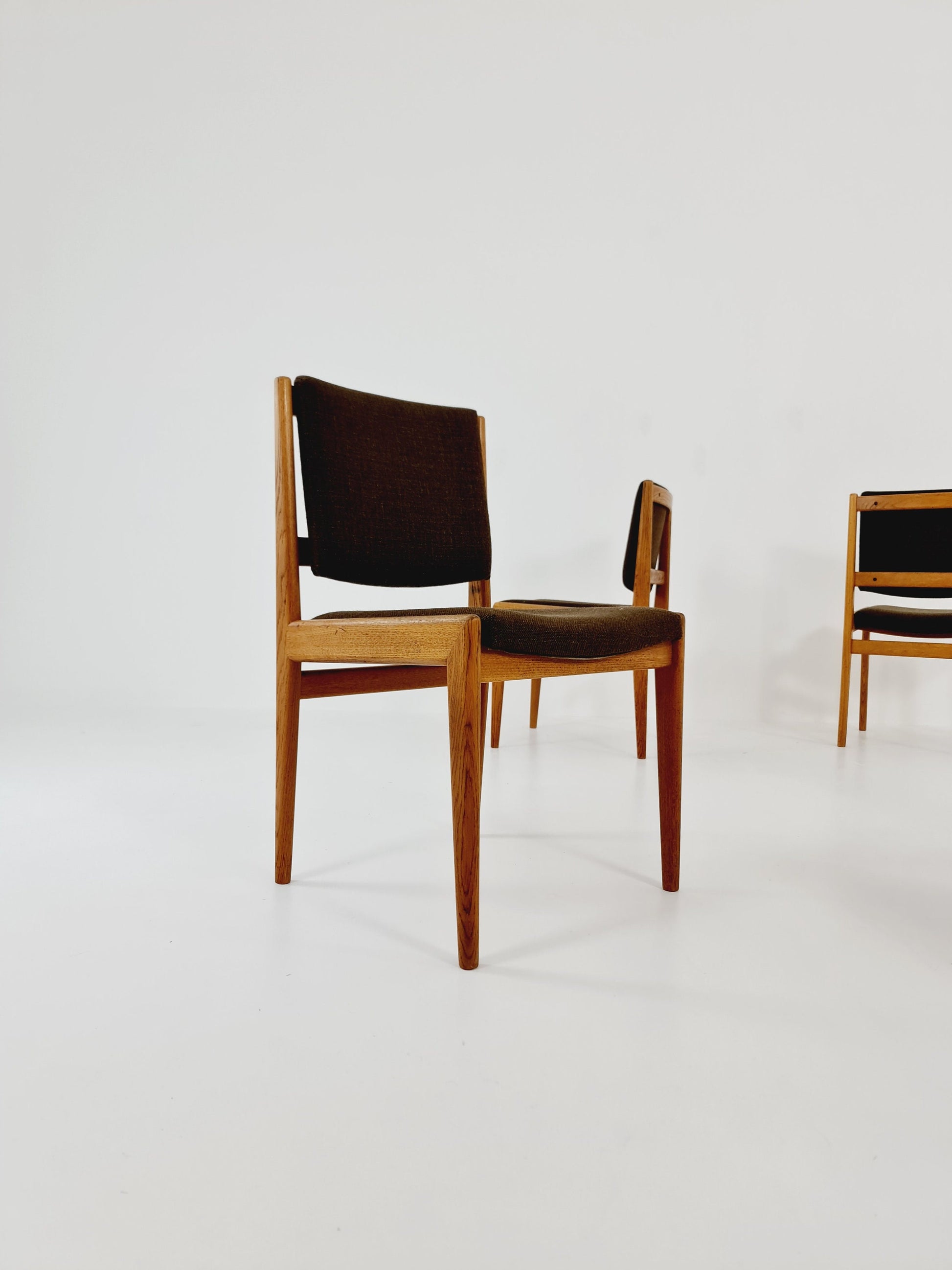 Mid century Swedish Modern Oak dining chairs by Karl Erik Ekselius, 1960s, Set of 4