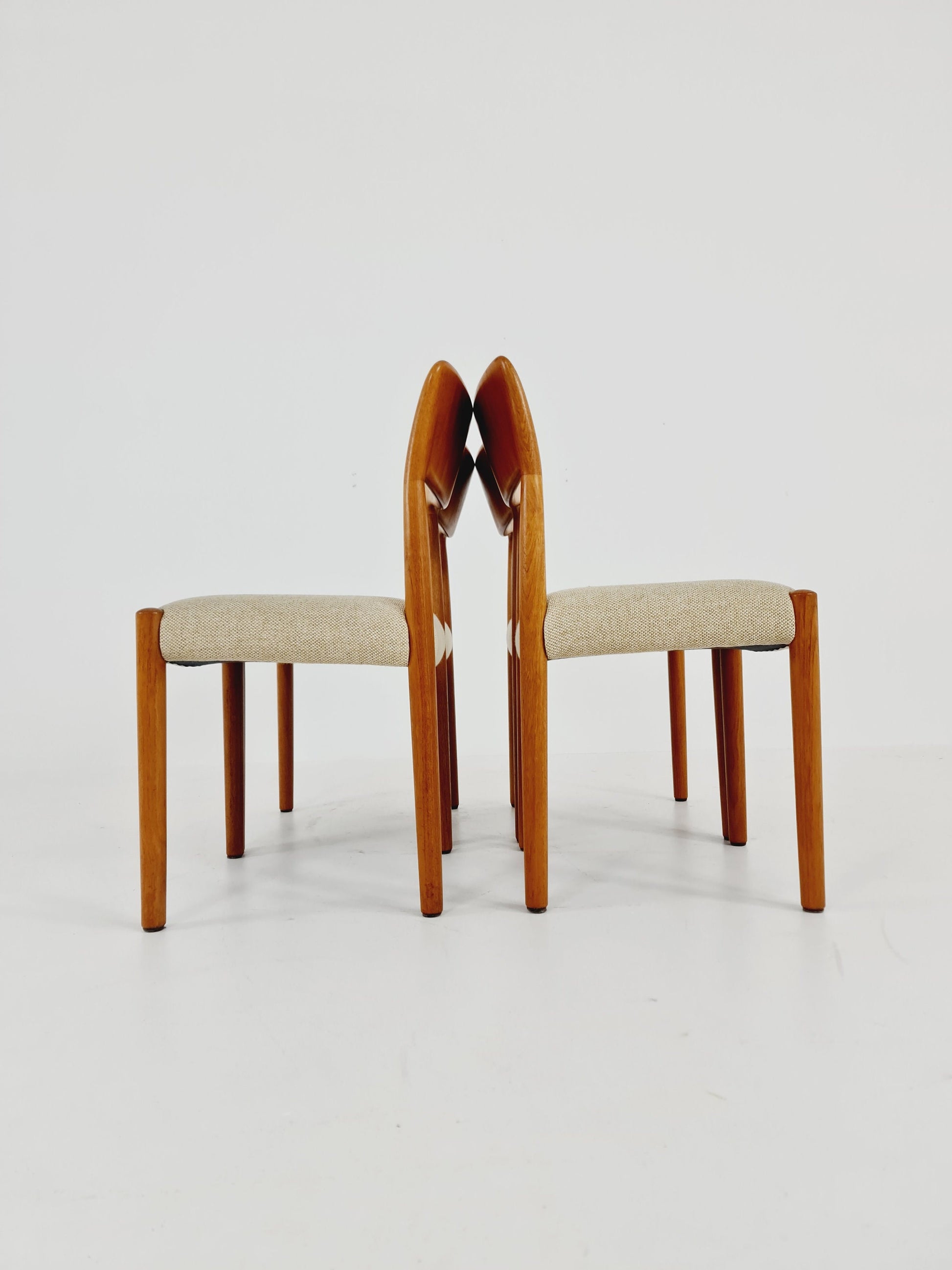 Vintage Danish solid teak dining chairs by Glostrup, , 1960s, Set of 4