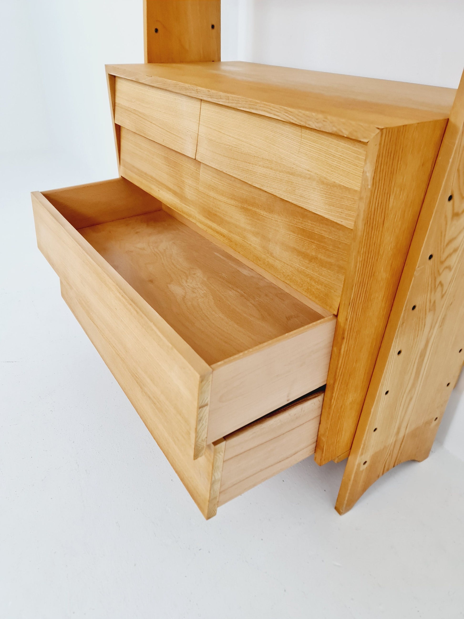 Mid-Century German freestanding vintage library bookcase shelf Cheast of drawers, 1960s