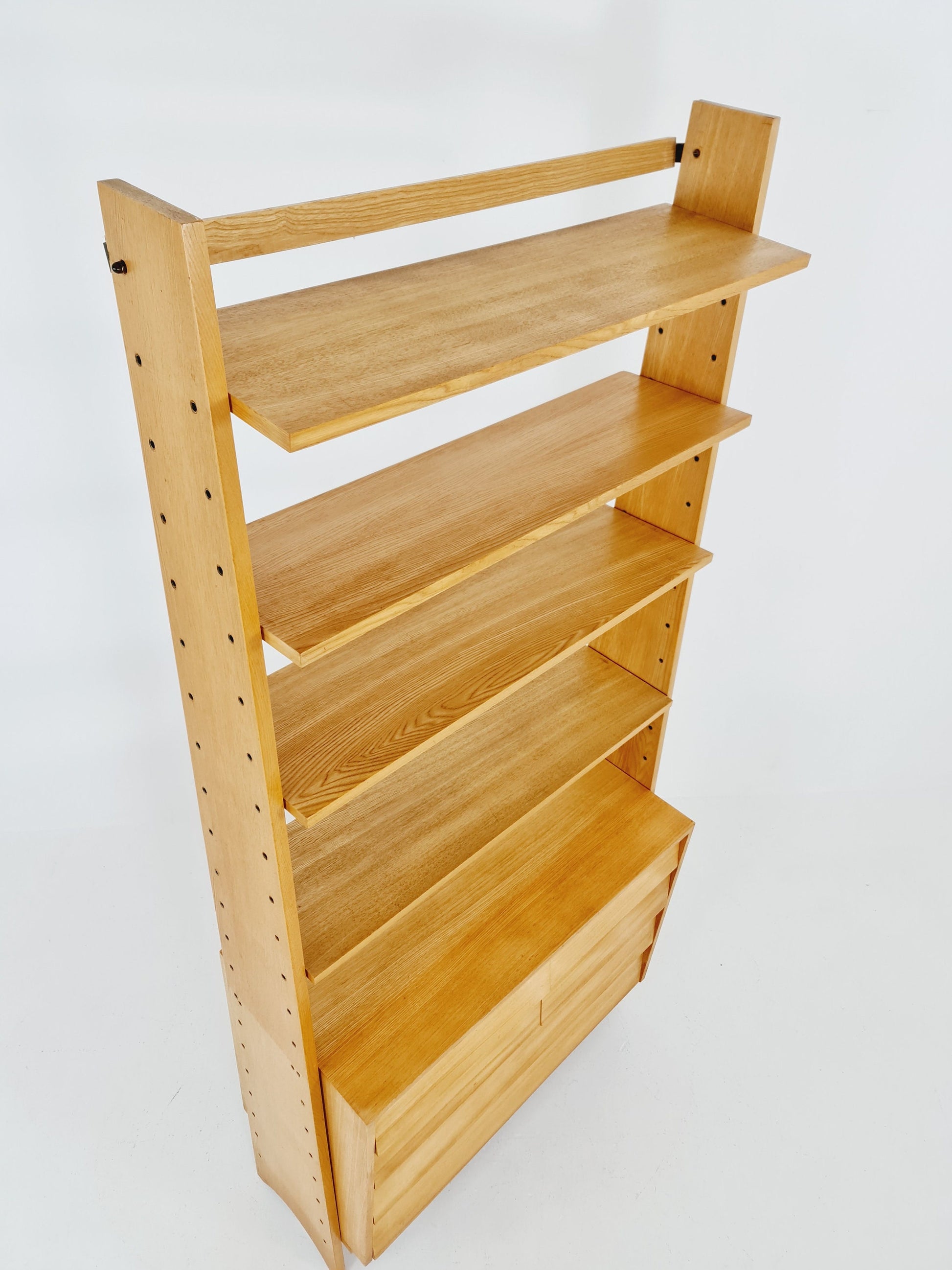 Mid-Century German freestanding vintage library bookcase shelf Cheast of drawers, 1960s