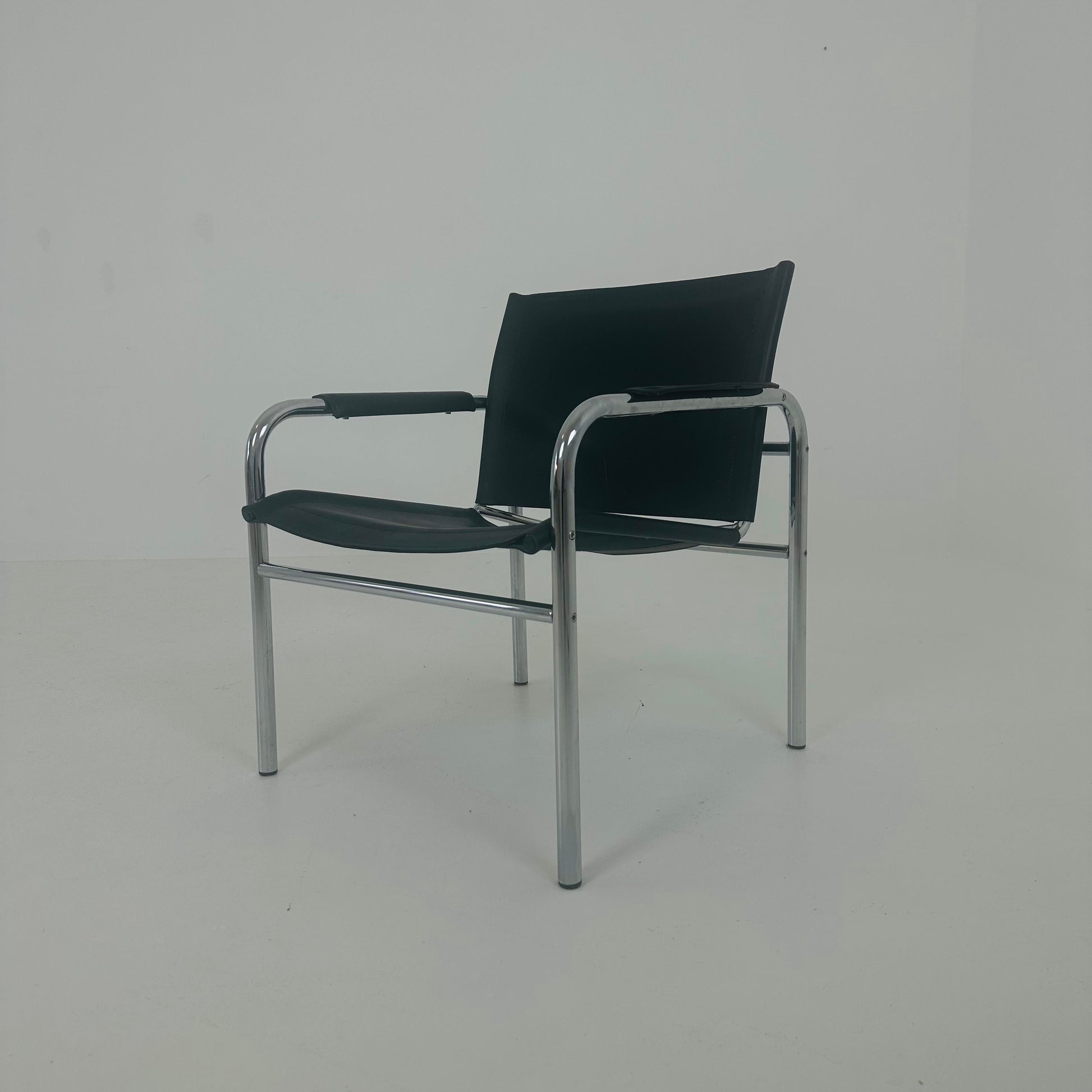 Mid century Klinte leather lounge chair by Tord Björklund, 1970 IKEA Sweden