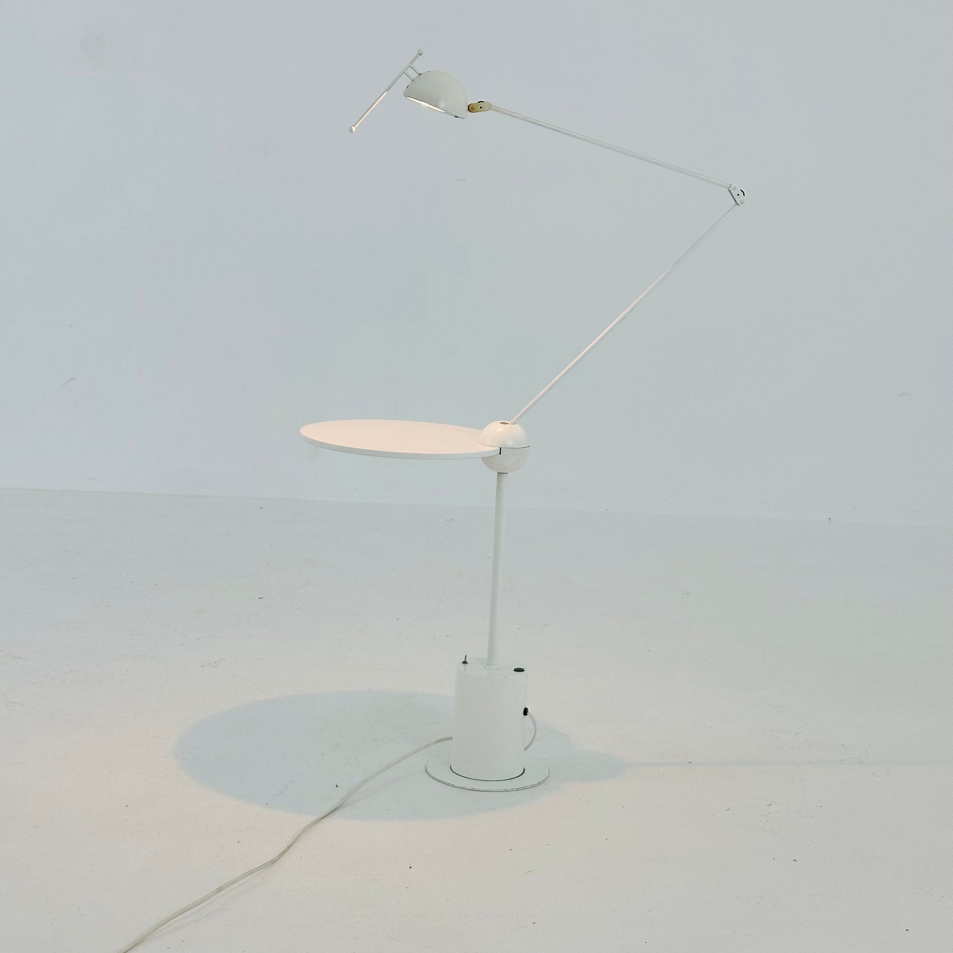 Postmodern Side Table with Lamp by Edward Geluk for Arco, 1980s